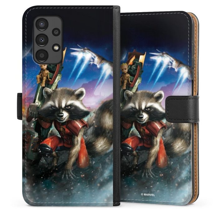DeinDesign Handyhülle Rocket & Baby Groot Guardians Of The Galaxy Samsung Galaxy A13 4G Hülle Handy Flip Case Wallet Cover