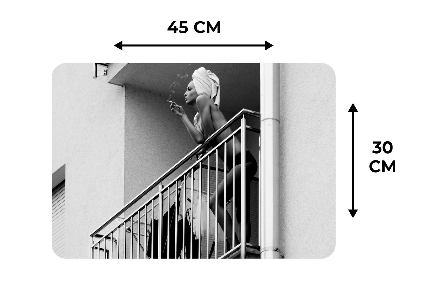 Platzset, - Zigaretten Tischmatten, - Schmutzabweisend Frau, Balkon Platzdecken, (6-St), Platzset, Rauchen - Platzmatte, MuchoWow,