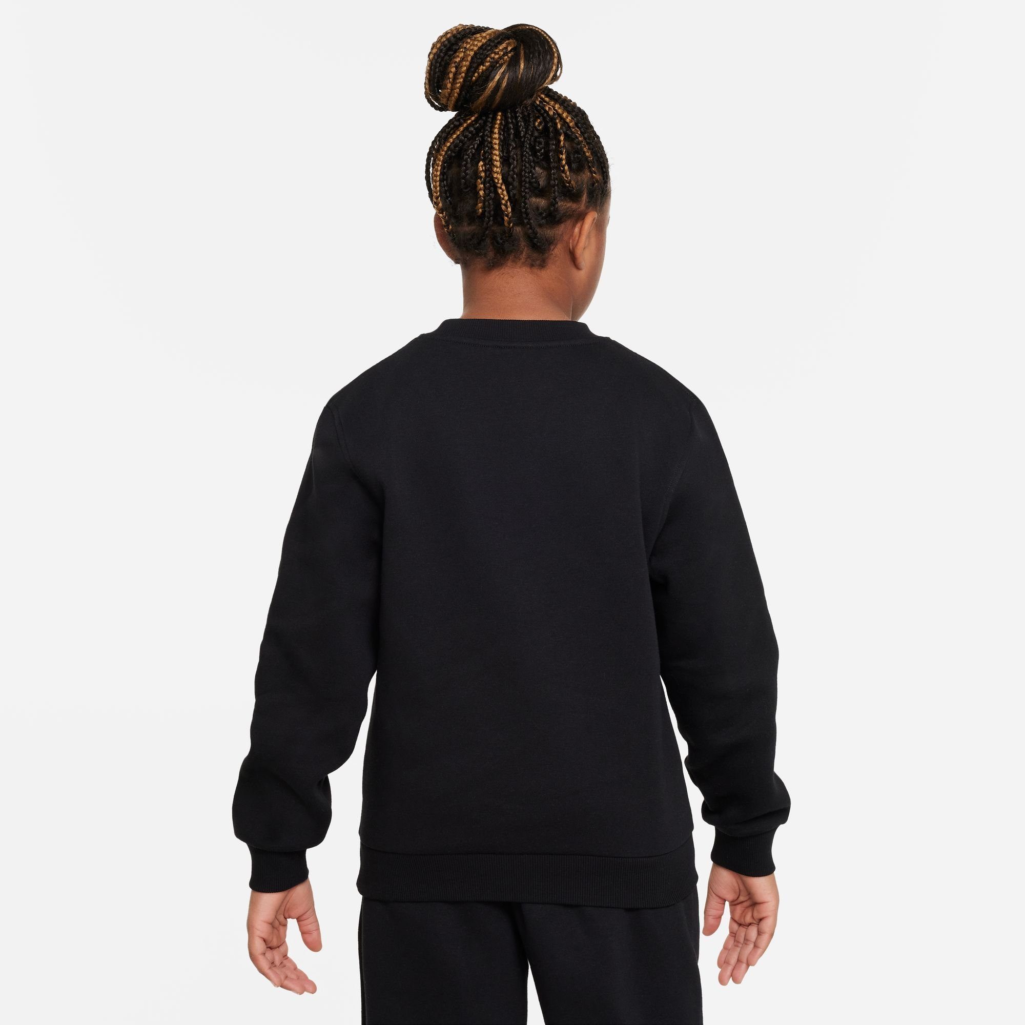 Sweatshirt CLUB Nike SWEATSHIRT BIG BLACK/WHITE KIDS' Sportswear FLEECE