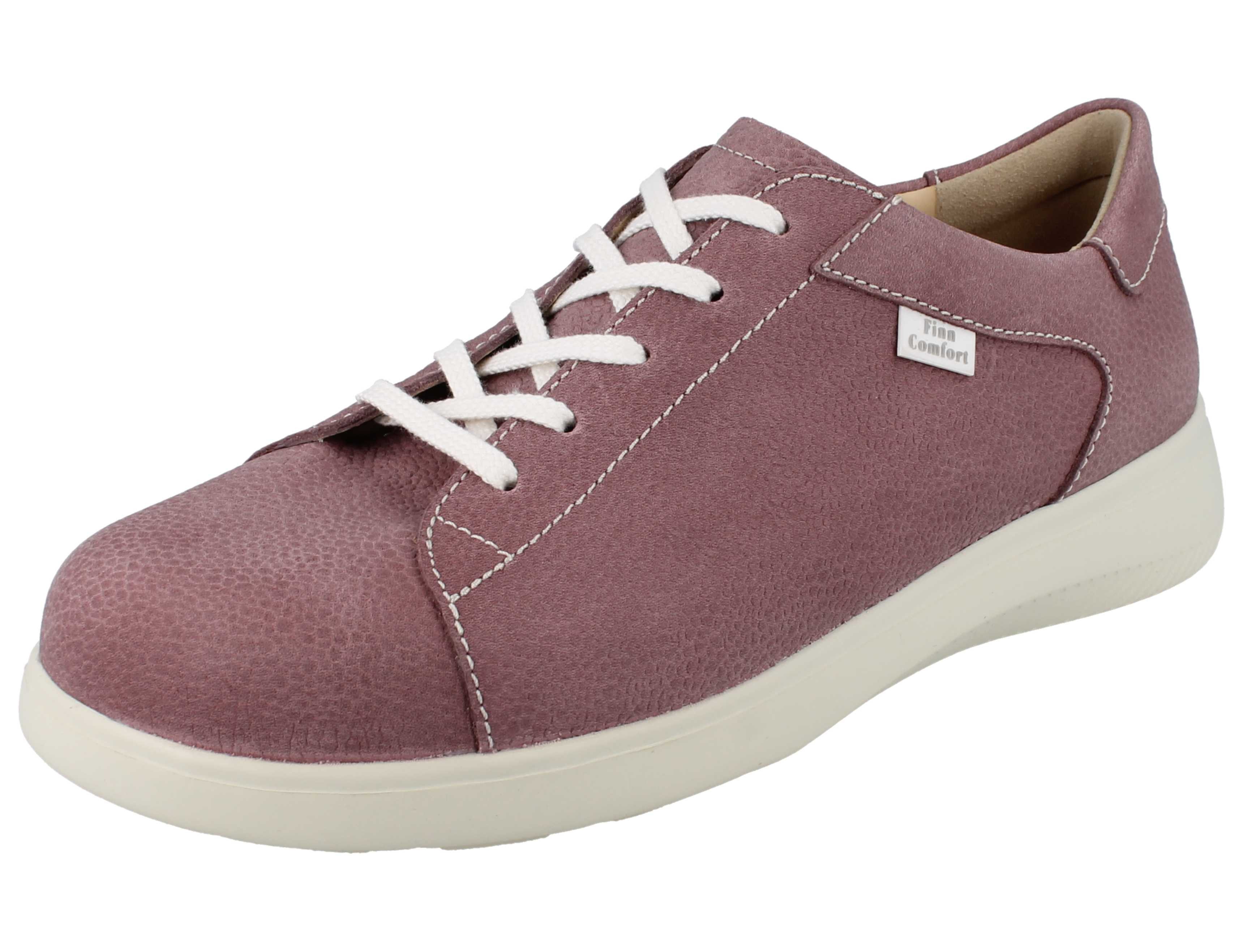 Finn Comfort FINN COMFORT Oakland Damen Halbschuhe mit Reißverschluss rose Schnürschuh Wechselfußbett