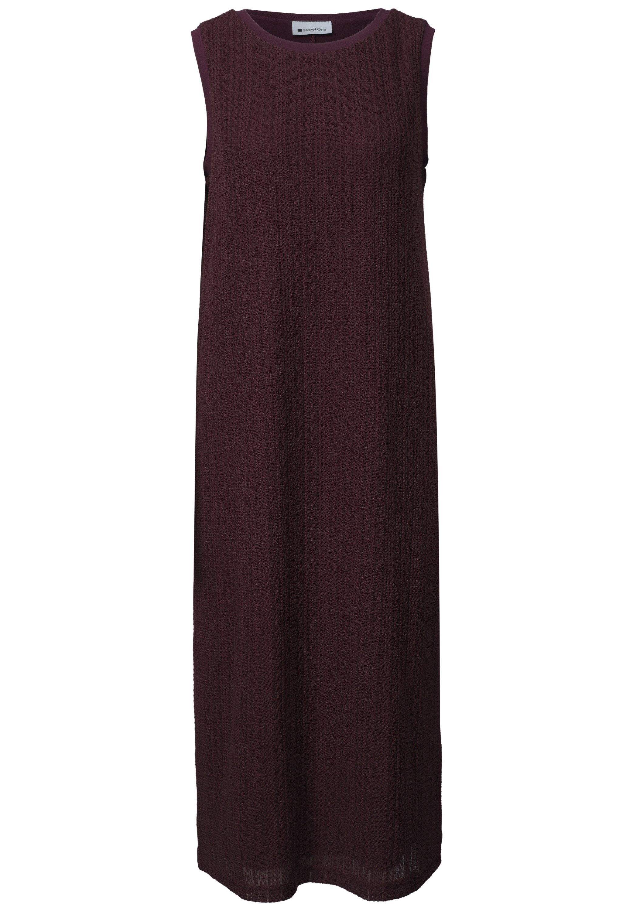 STREET ONE Midikleid Sommerkleid mit Spitze und Rundhals