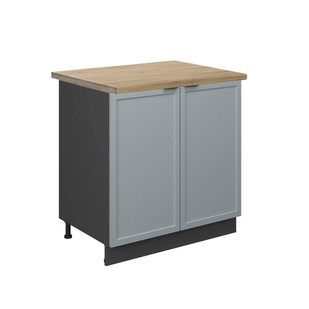 Vicco Spülenunterschrank Fame-Line, Hellblau-grau/Anthrazit, 80 cm, günstig online kaufen
