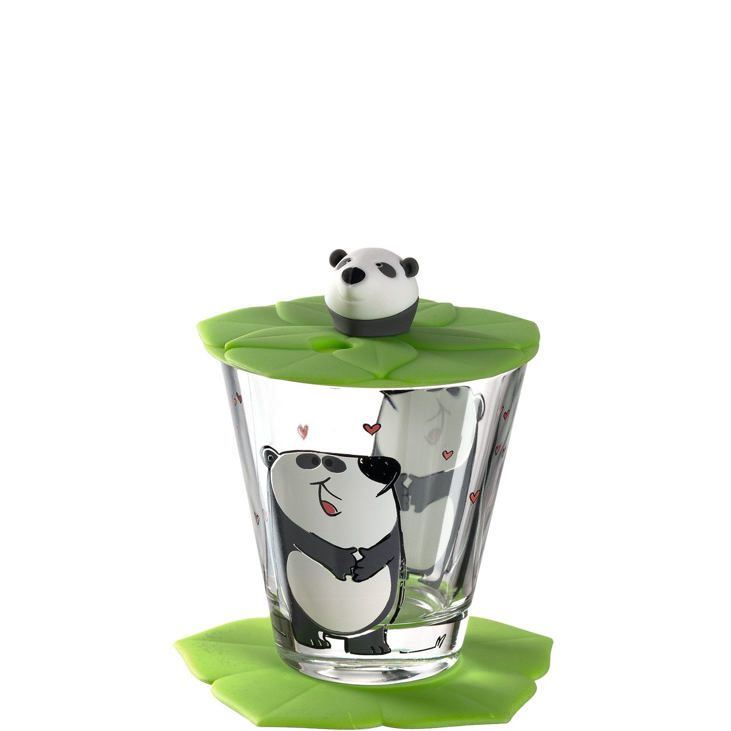 LEONARDO Glas Bambini, Materialmix, Kindermovtiv Panda, 215 ml, Spülmaschinengeeignet