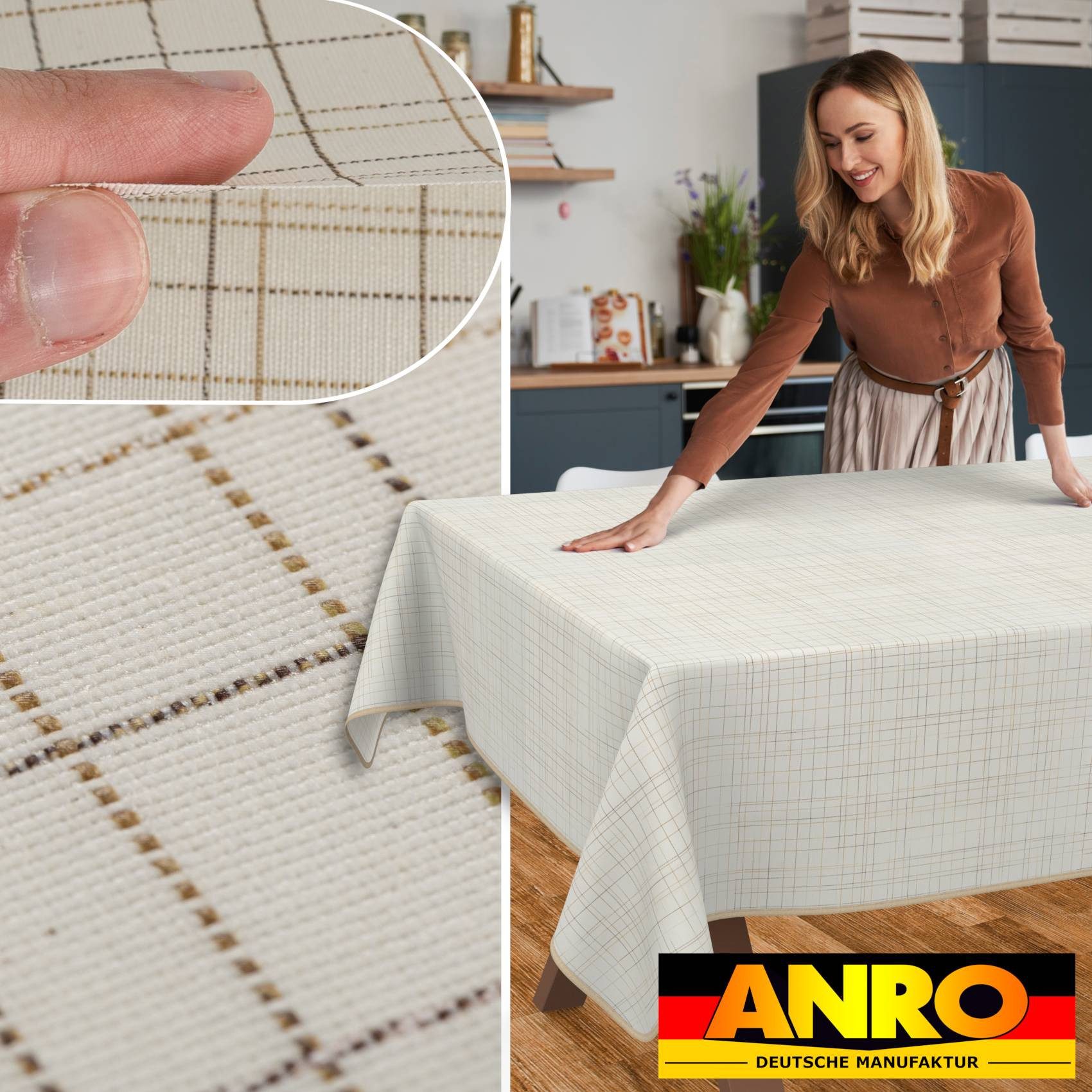 ANRO Tischdecke mit feiner Veredelung und günstig online kaufen