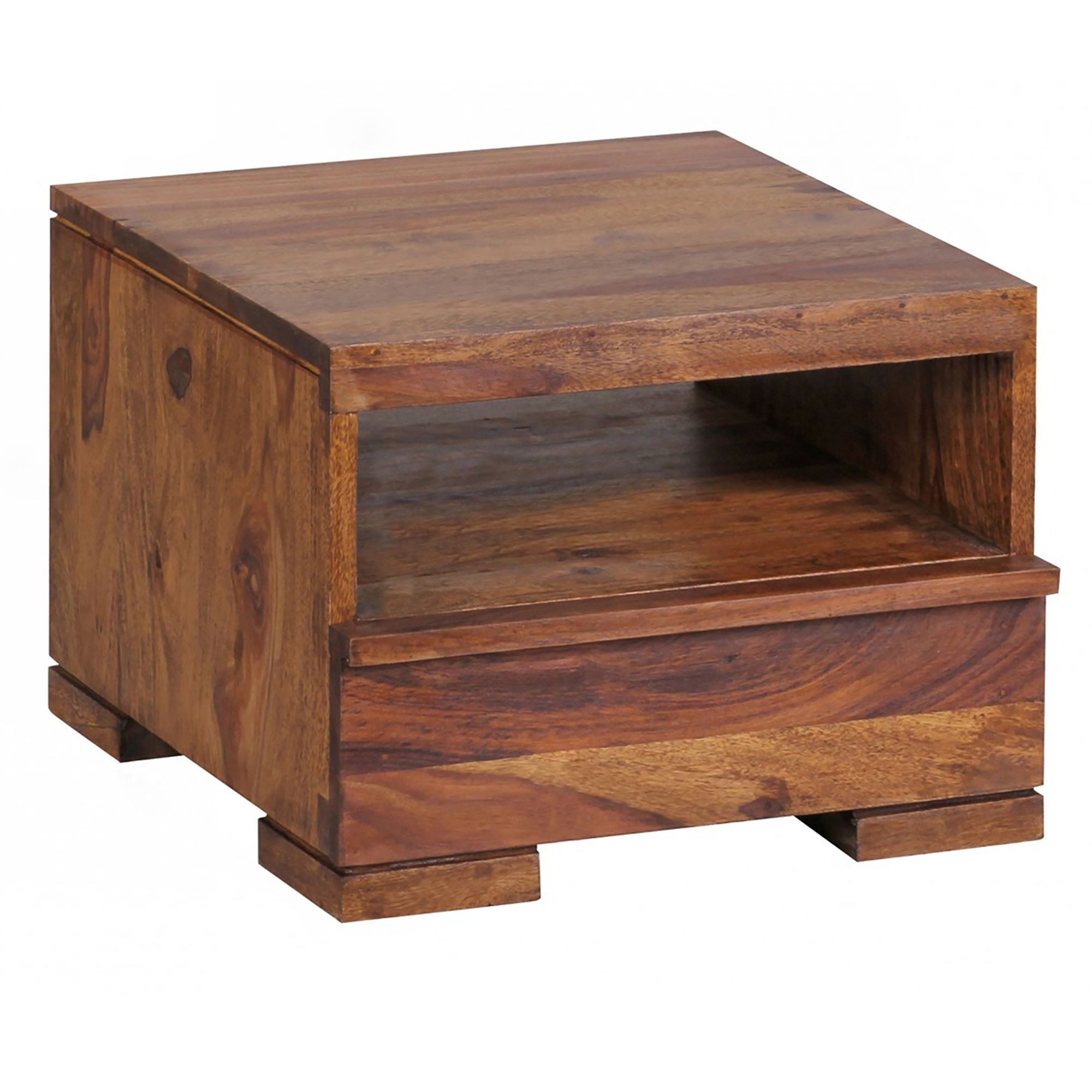 FINEBUY Nachtschrank SuVa2470_1 (Nachtkommode Quadratisch, Nachtkästchen günstig online kaufen