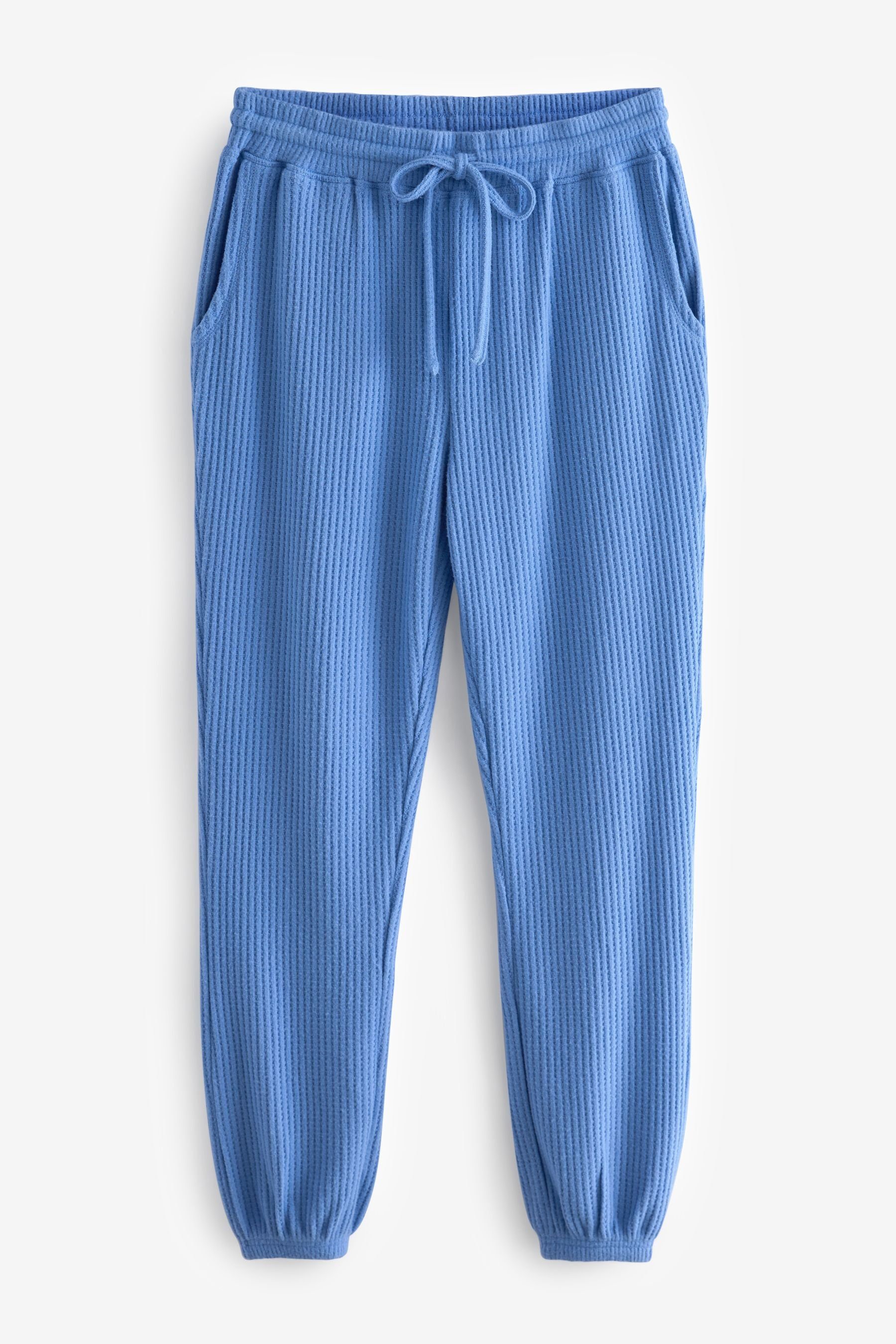 Waffelstruktur weicher Blue Pyjama (2 mit Langarm-Schlafanzug Next tlg)