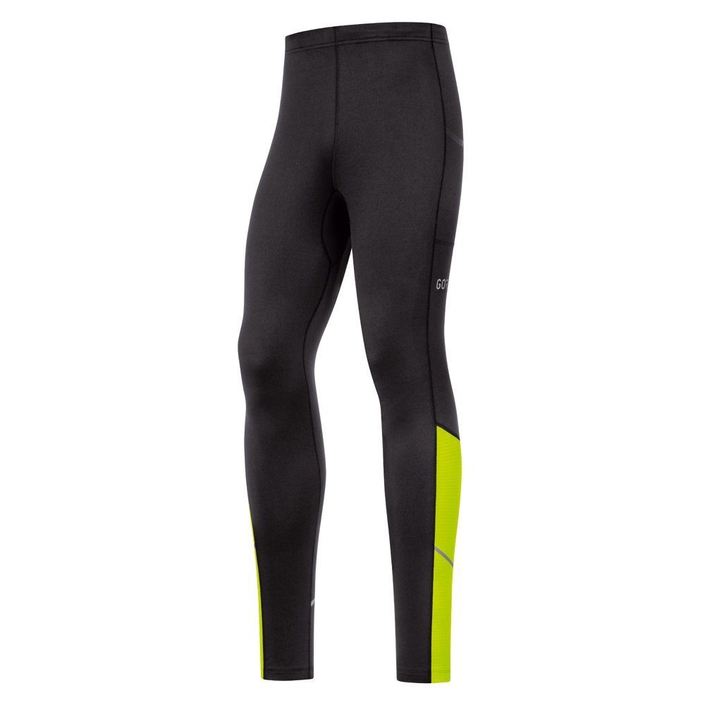 GORE® Wear Laufhose Gore Wear R3 Thermo Tights Herren Black Neon Yellow
