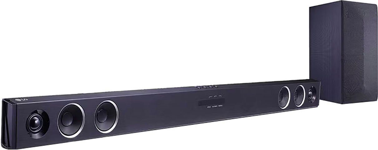 LG SQC2 2.1 Soundbar Sound & Sound Interface, TVs (Adaptive 300 (Bluetooth, Control) für ab 43), Sync zu WOW ASC Kompatibel Sound Adaptive Control,kabelloser Subwoofer,passend LG W