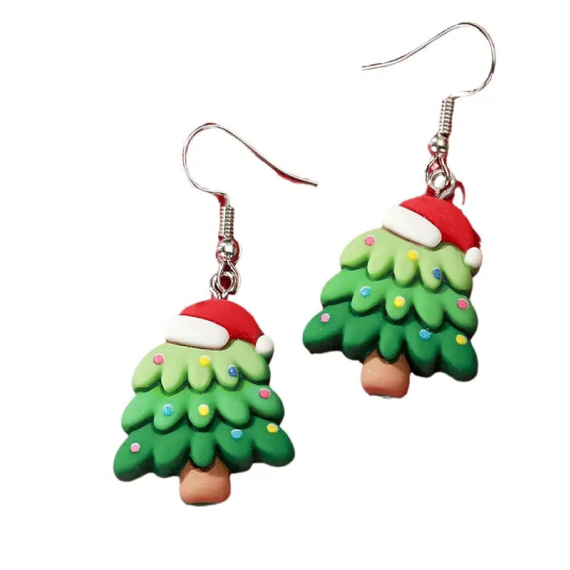 Adelia´s Paar Ohrhänger Weihnachtsschmuck Ohrringe Ohrhänger Weihnachtsbaum aus Harz, Weihnachtsschmuck Ohrhänger Weihnachtsbaum aus Harz