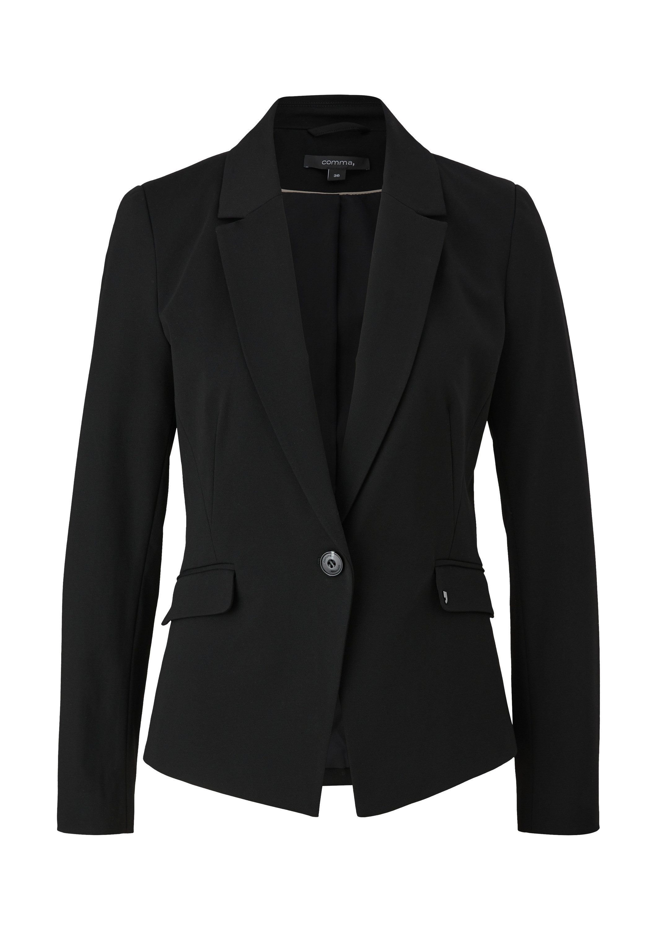 comma Jackenblazer Indoor-Blazer Taillierter Blazer aus Viskosemix