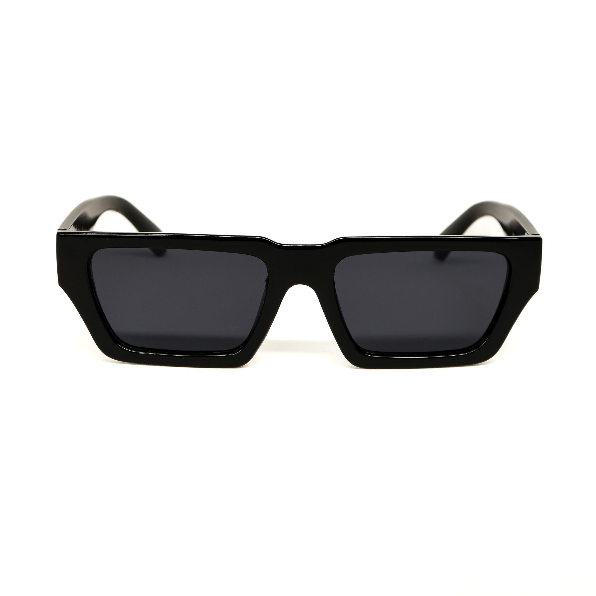 Unisex Schwarz Sonnenbrille 2 Farben Brille milchig Damen Rechteckig Herren grau salazar.plus