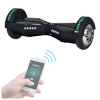 Robway Balance Scooter Hoverboard W2 inkl. Samsung Akku 8” inkl. integrierte Lautsprecher, 700,00 W, 15,00 km/h, (1 tlg), Self-Balance-Scooter - Bluetooth - Robway App - LED - Gyrosensoren
