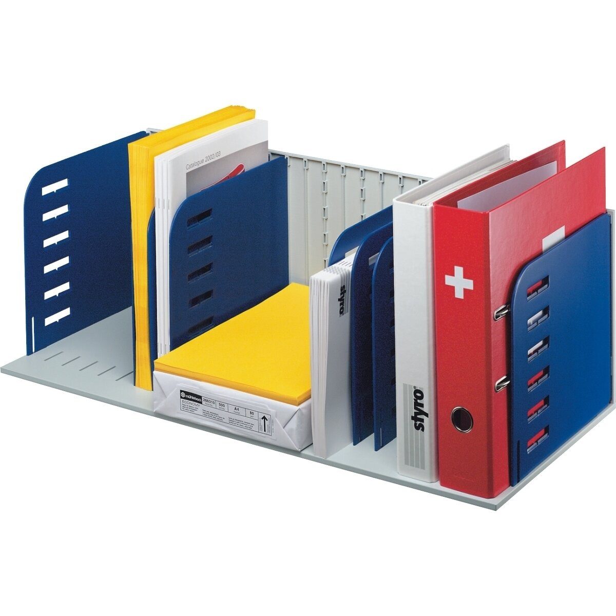 STYRO Briefablage Sortierstation Styrorac ohne Quertablare grau/blau