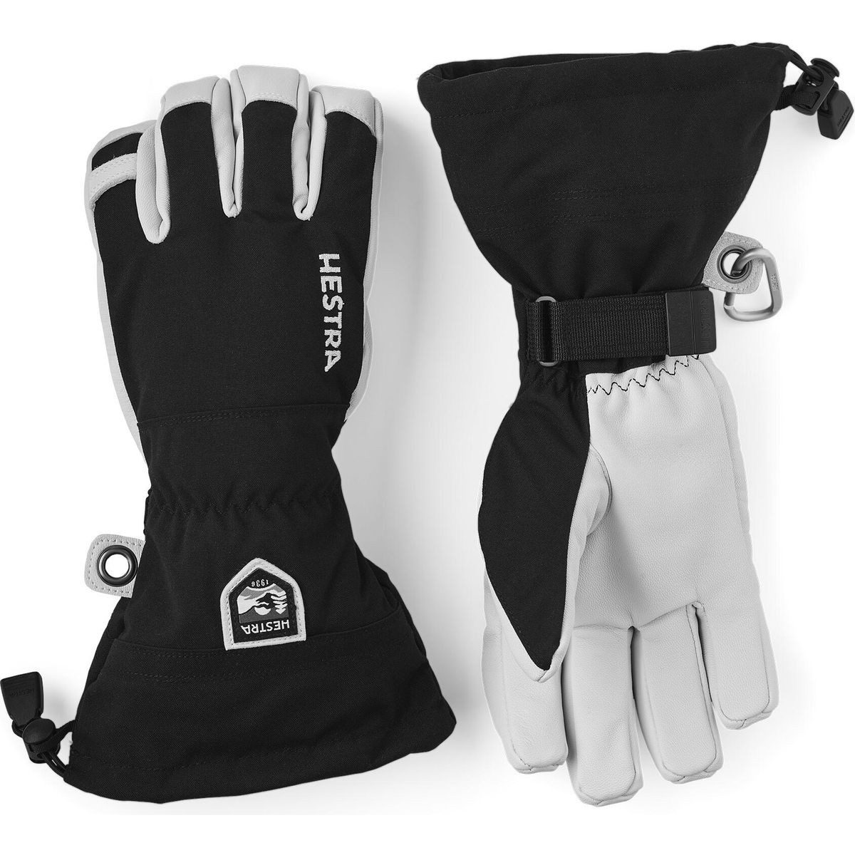 Hestra Skihandschuhe Army Leather Heli Ski - 5 Finger Hochwertiger, robuster Handschuh für extreme Winterbedingungen, ideal