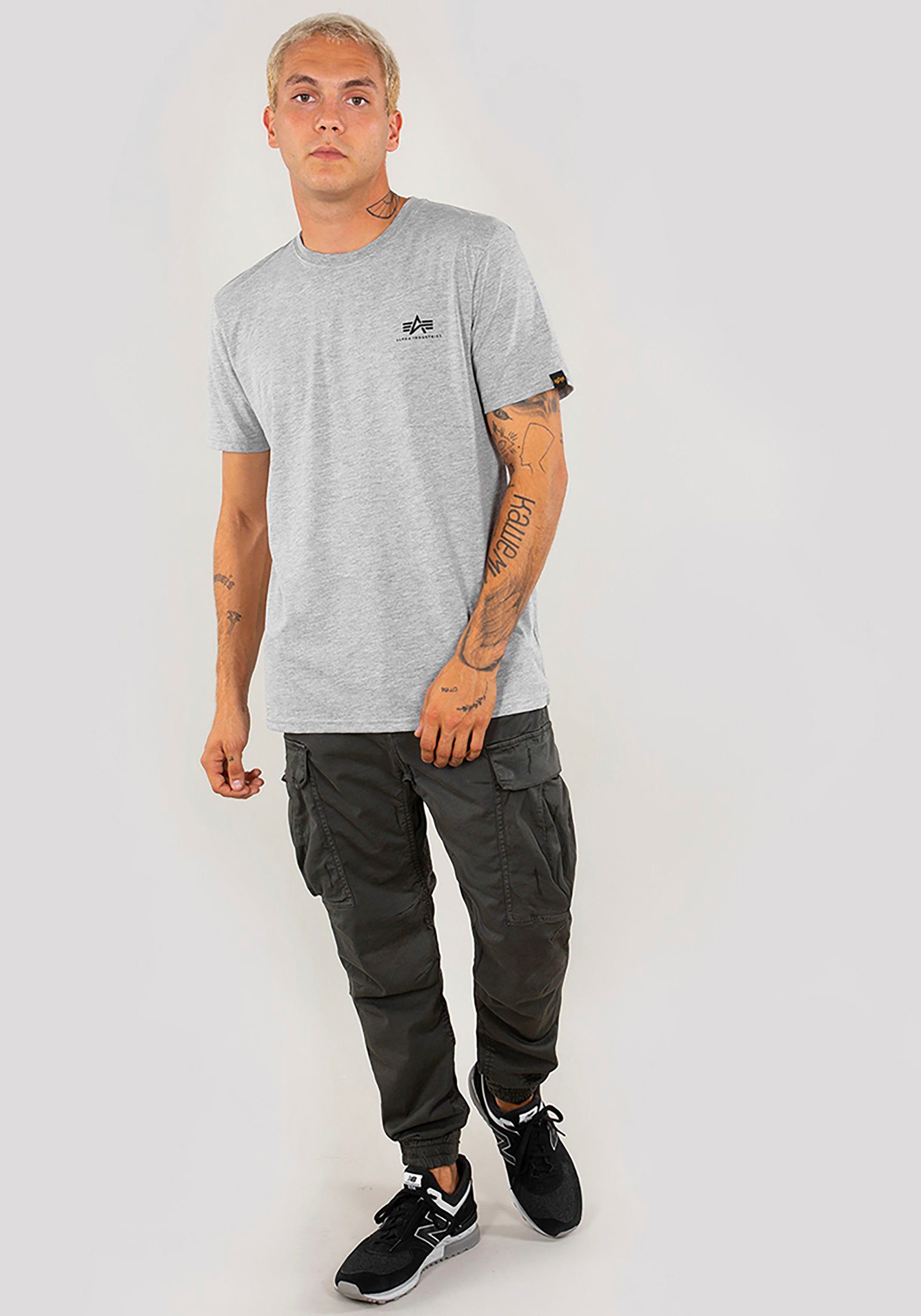 Alpha Industries Rundhalsshirt BASIC T SMALL LOGO Baumwolle, regular fit