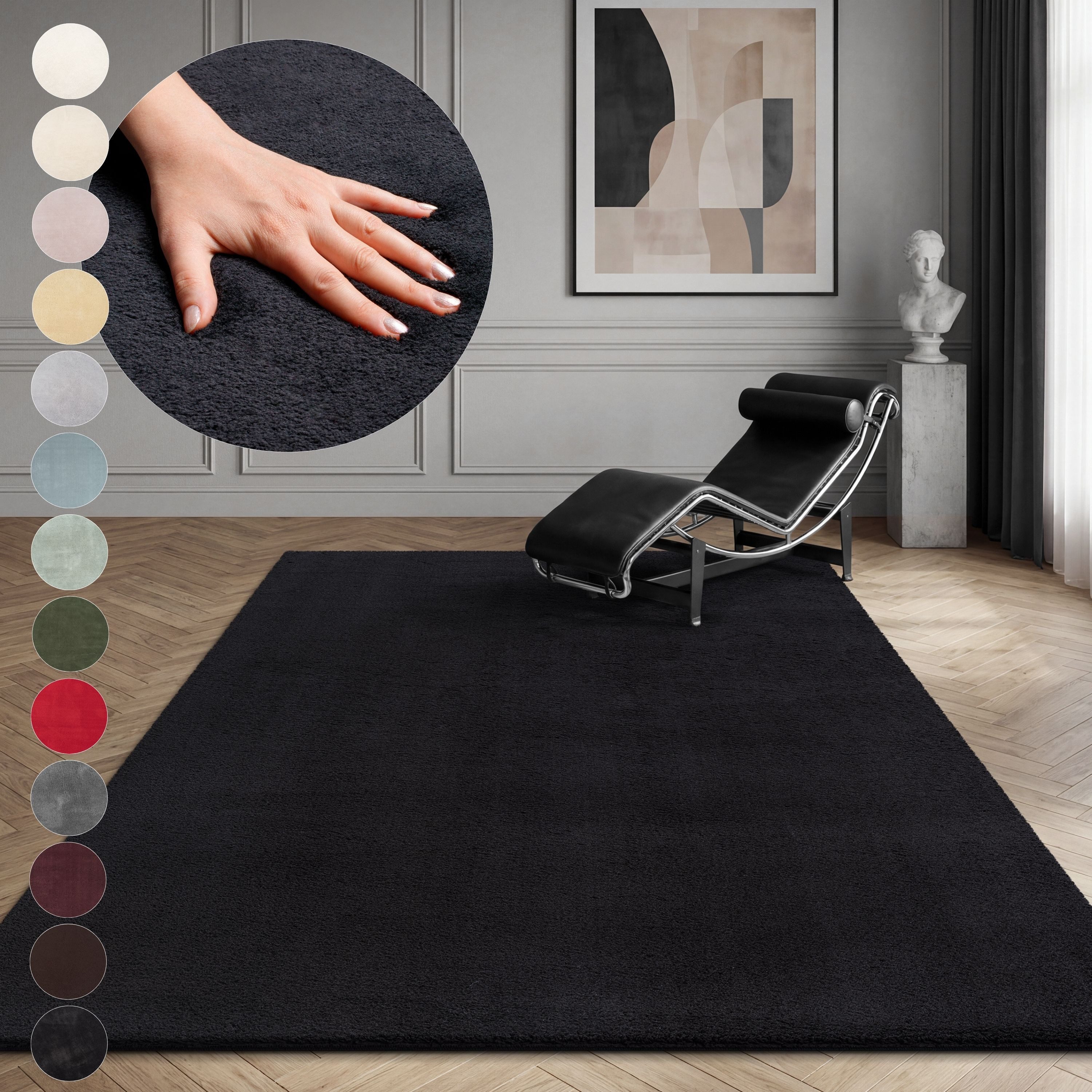 OTTO home Teppich Arabell, Kunstfellteppich, Felloptik, waschbar, rechteckig, Höhe: 16 mm, flauschig, kuschelig, Anti-Rutsch-Unterseite, Wohnzimmer, Schlafzimmer