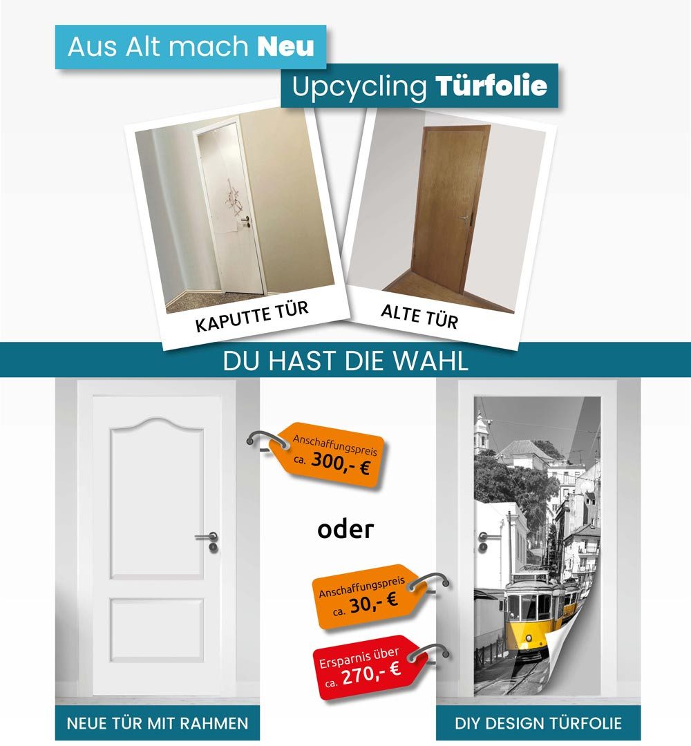 MyMaxxi Dekorationsfolie Türtapete Türposter selbstklebend hängende Pflanzen mit Blätter, (Pflanzendecke grün, 1St.}, Klebefolie Tür aufgerollt), Selbstklebend