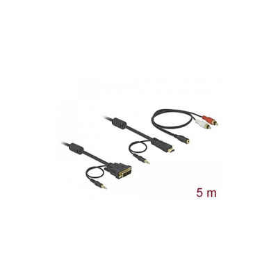 Delock Kabel DVI - HDMI + Sound Stecker-Stecker 5 m HDMI-Kabel, HDMI, HDMI (500,00 cm)
