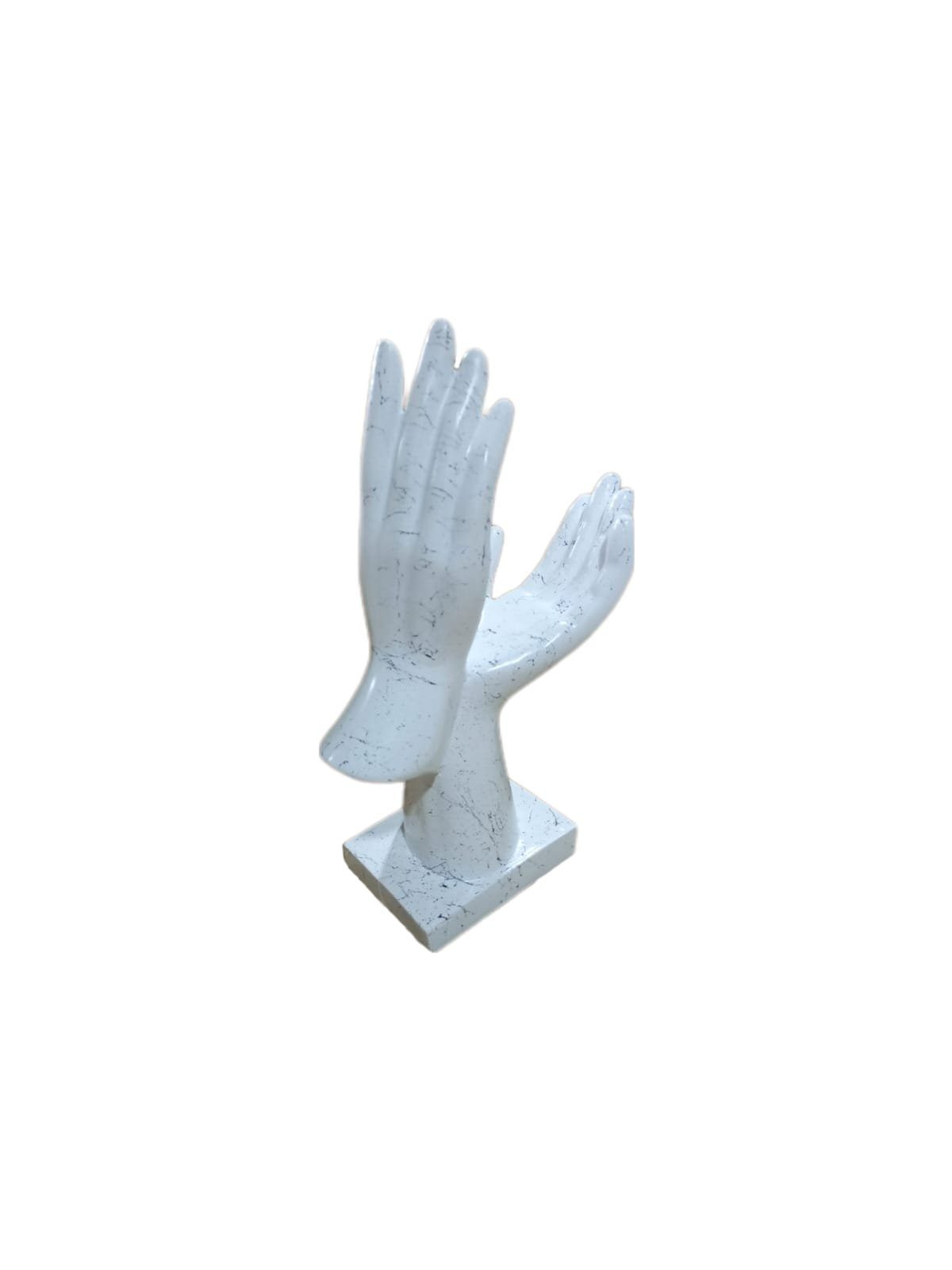 moebel17 Dekofigur Skulptur Hände Polyresin 2 Dekofigur Weiß aus Marmoroptik