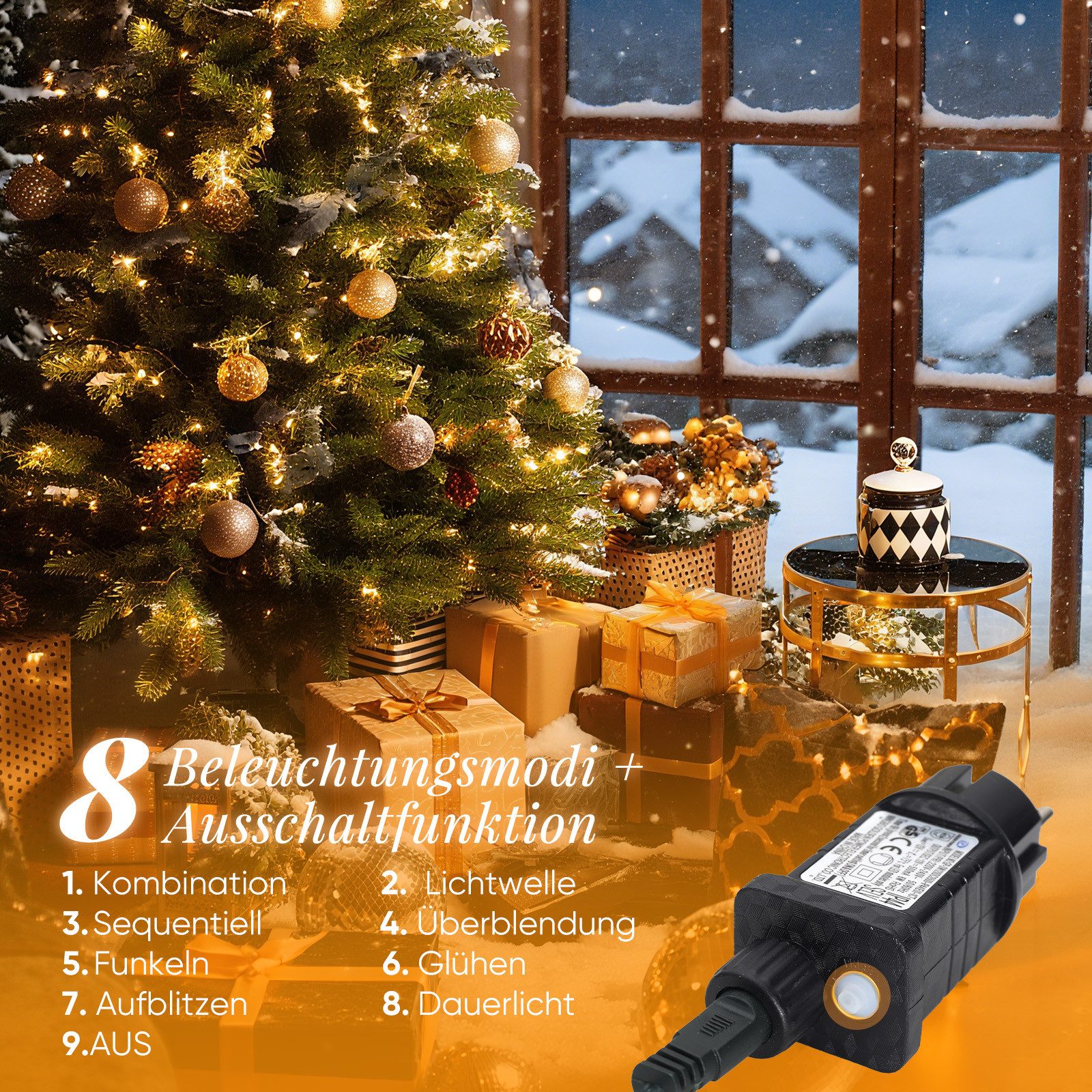 Salcar LED-Lichterkette LED-Lichterkette Aussen Cluster Weihnachtslichterke günstig online kaufen