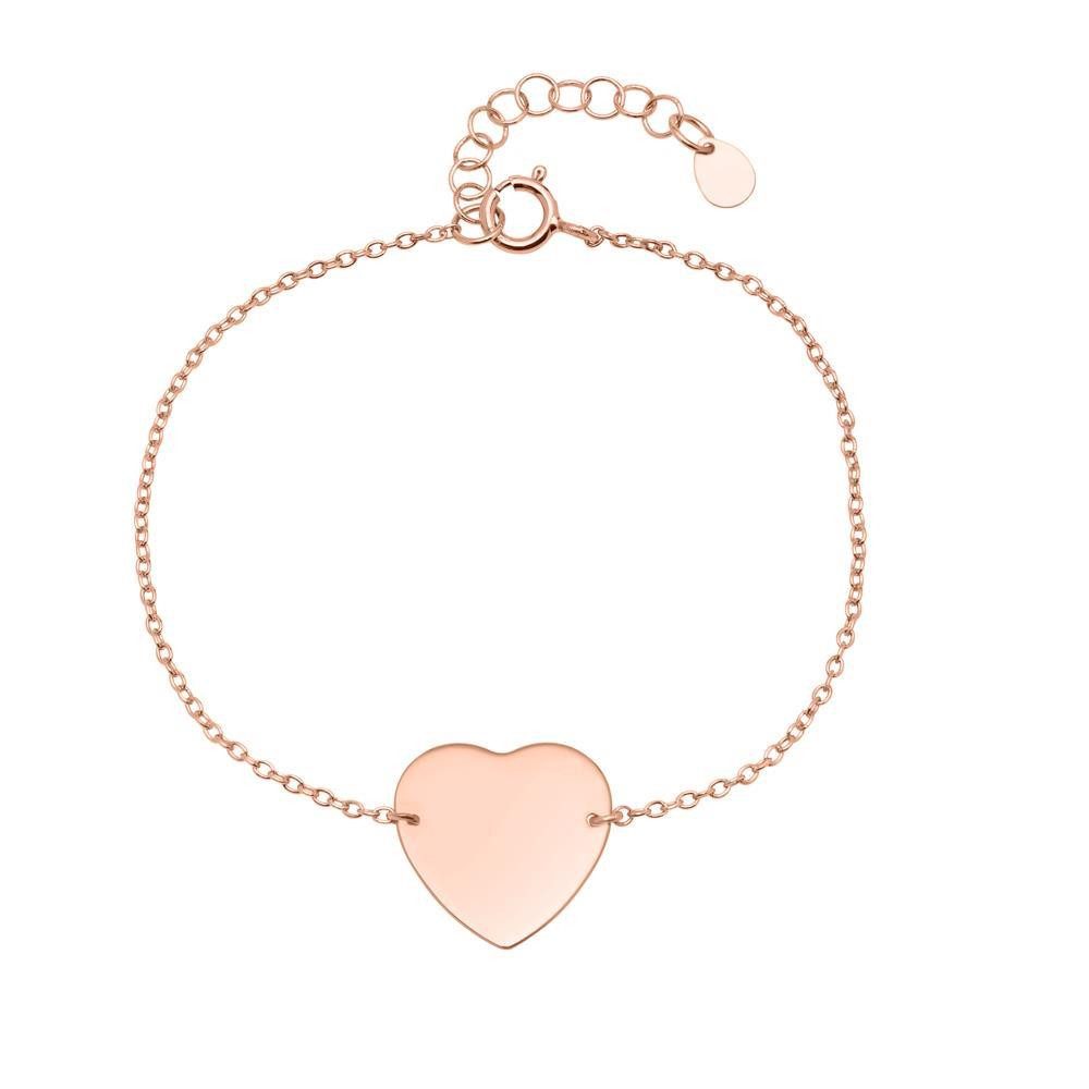 Silberarmband Armband Herz 925er Silber rosévergoldet