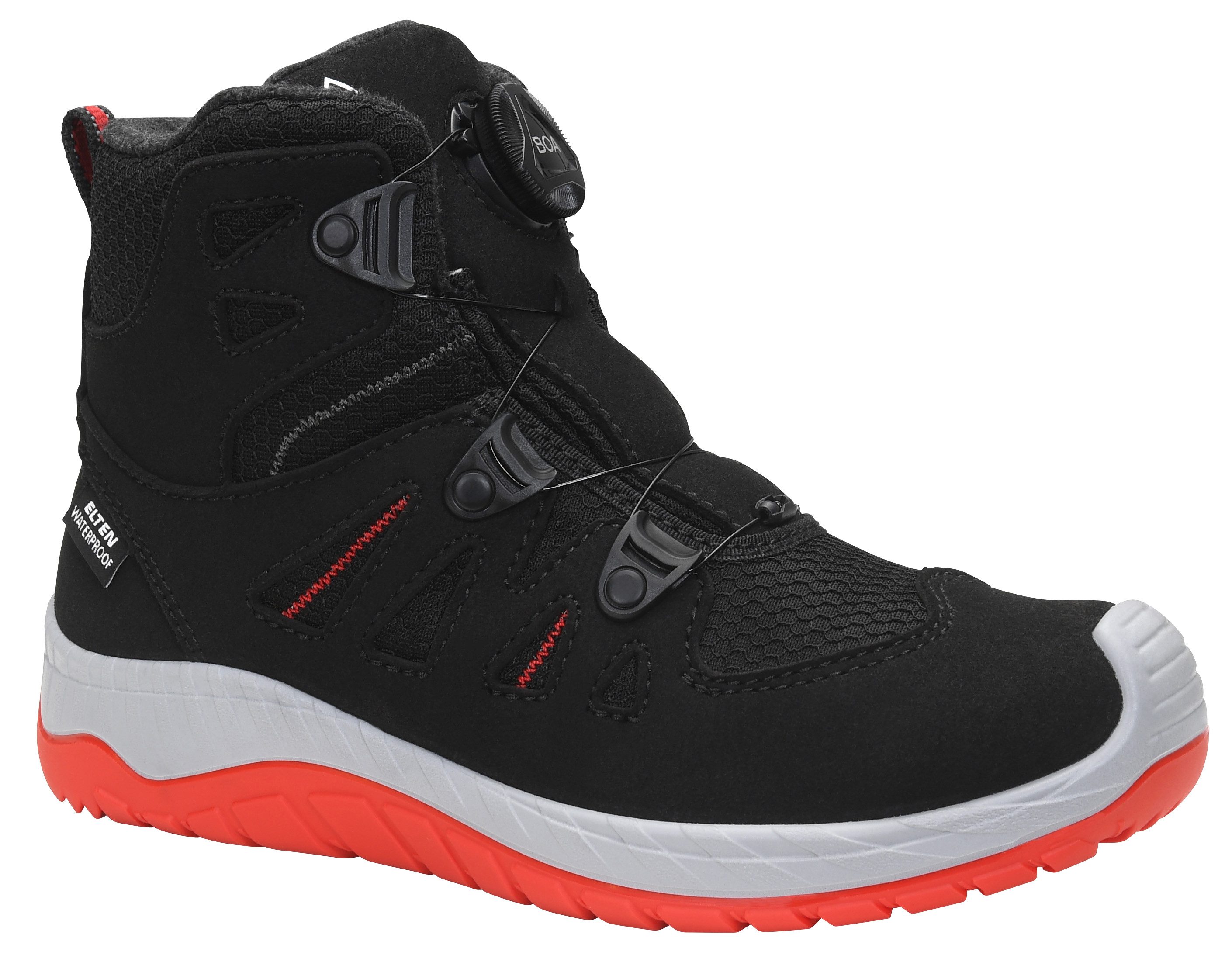 ELTEN MADDOX Kids BOA® Winter black-red Mid Sicherheitsstiefel (Schuhkarton, Paar)