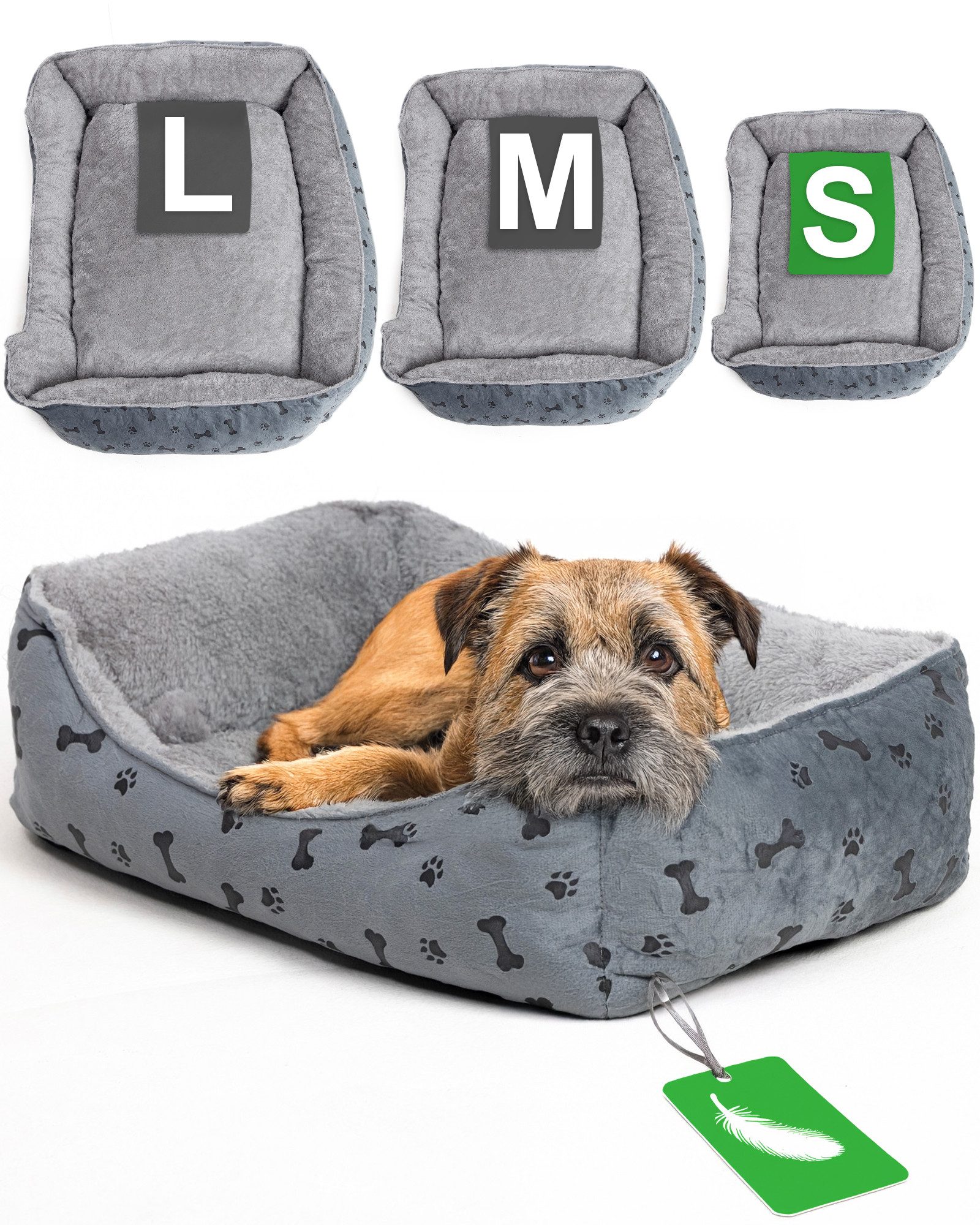 Tierbett Hundebett für Hunde & Katzen rechteckig
