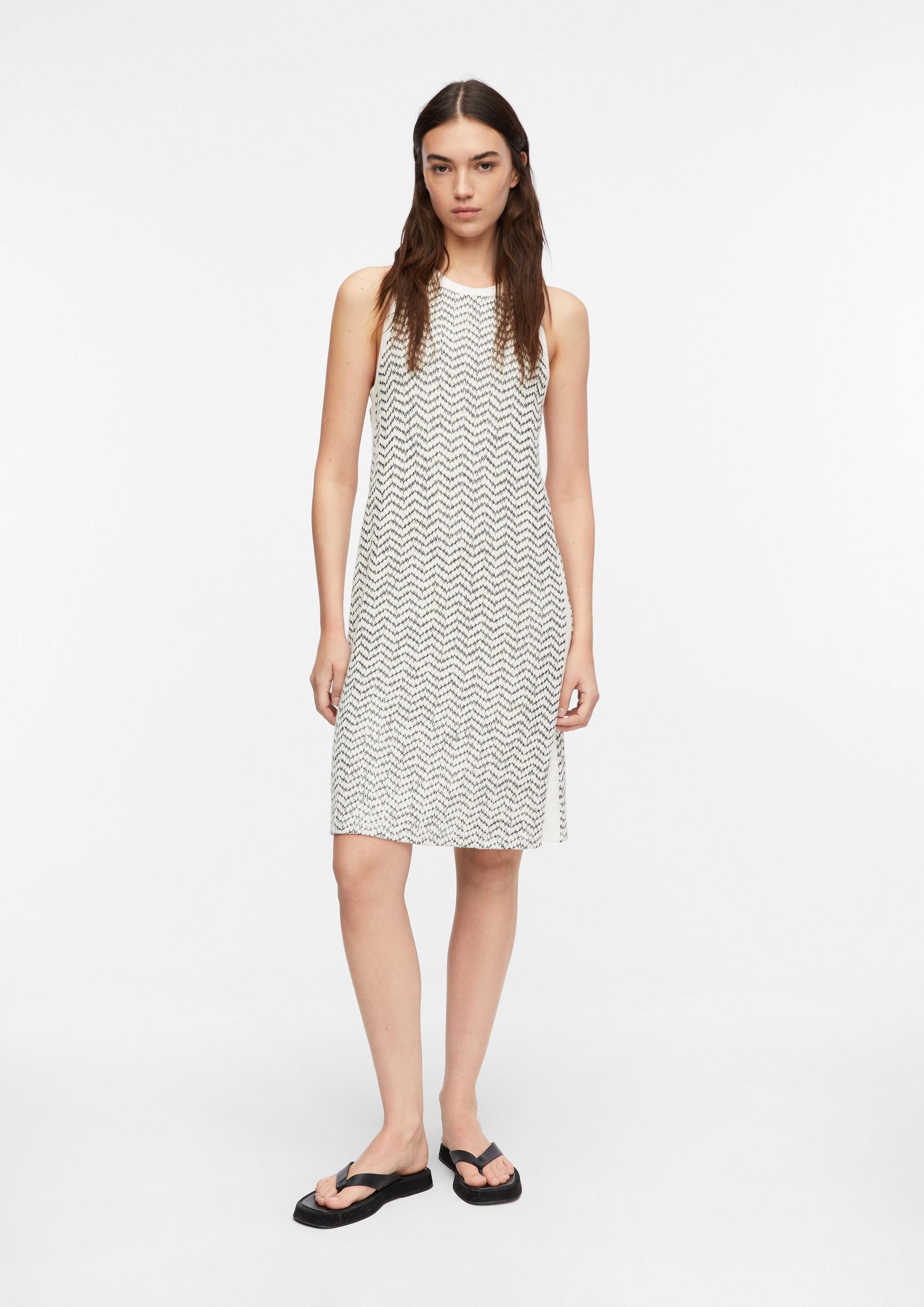 comma Minikleid Kleid Kleid aus Strukturjersey mit Kontraststreifen