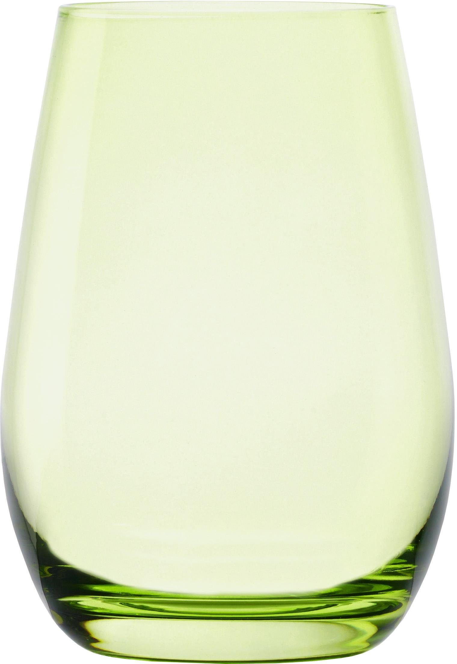 ELEMENTS, Glas, Becher Stölzle grün 6-teilig