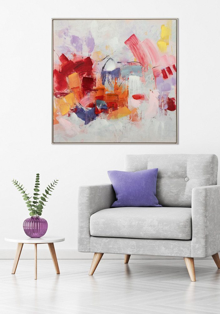 ArtUniverse Gemälde Ausdruckstark in Pastell 102 x 102 cm, Abstrakt