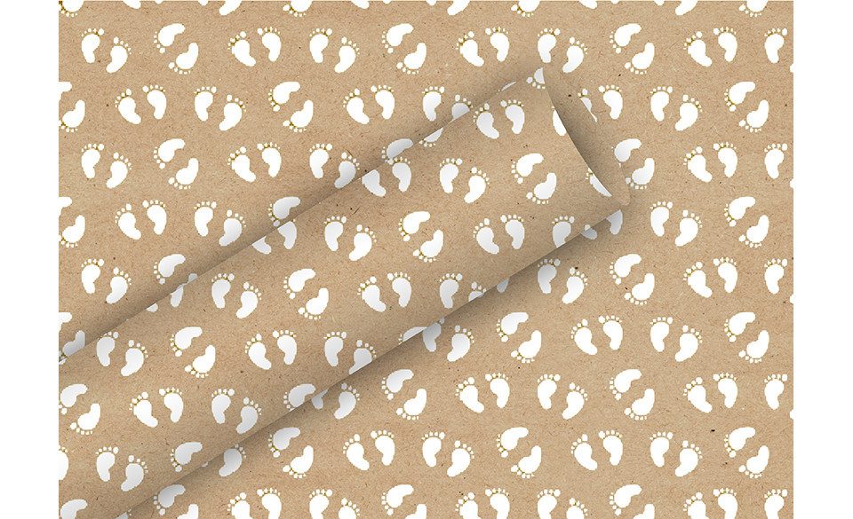 Braun+Company Atelier Geschenkpapier Braun & Company Geschenkpapier natur weiß 2 m x 70