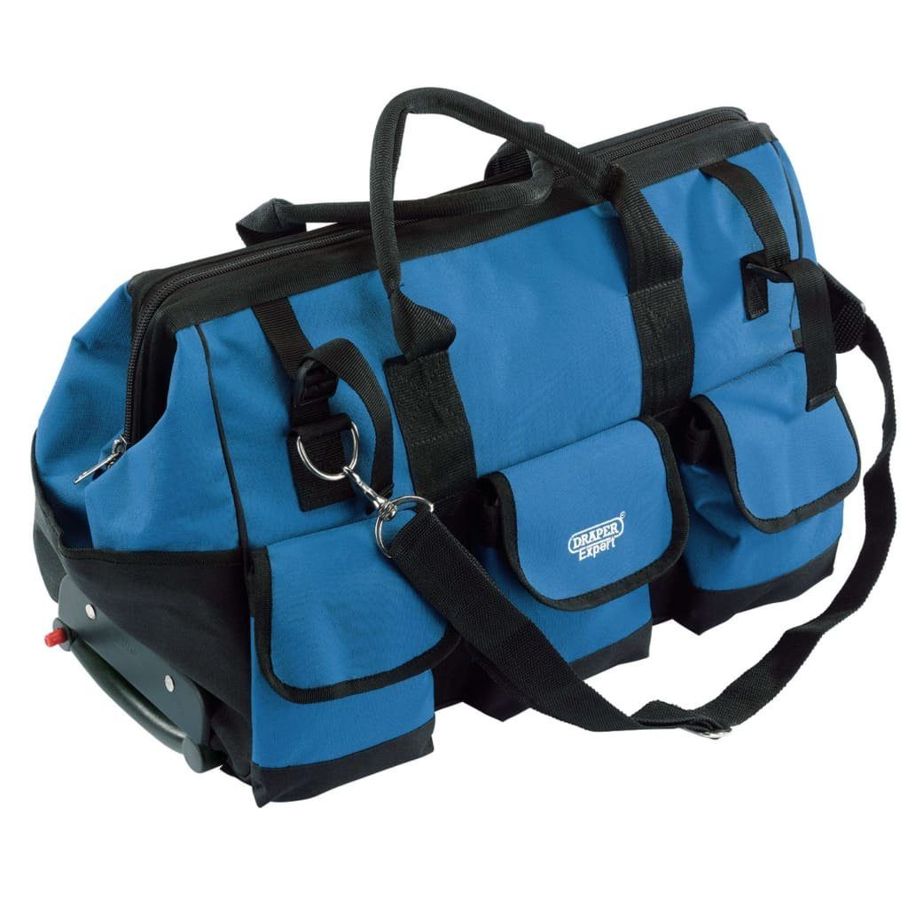 Draper Tools Werkzeugtasche Rollende Werkzeugtasche 60×30×35 cm Blau und Schwarz 58 L