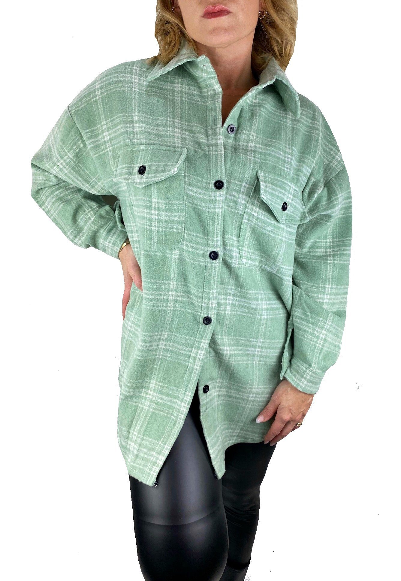 Worldclassca Karohemd »Worldclassca Damen Holzfällerhemd Hemdjacke  Oversized Karo Hemd Kariert Hemdbluse Langarmhemd mit Brusttaschen Bluse  Shirt Blogger NEU« online kaufen | OTTO