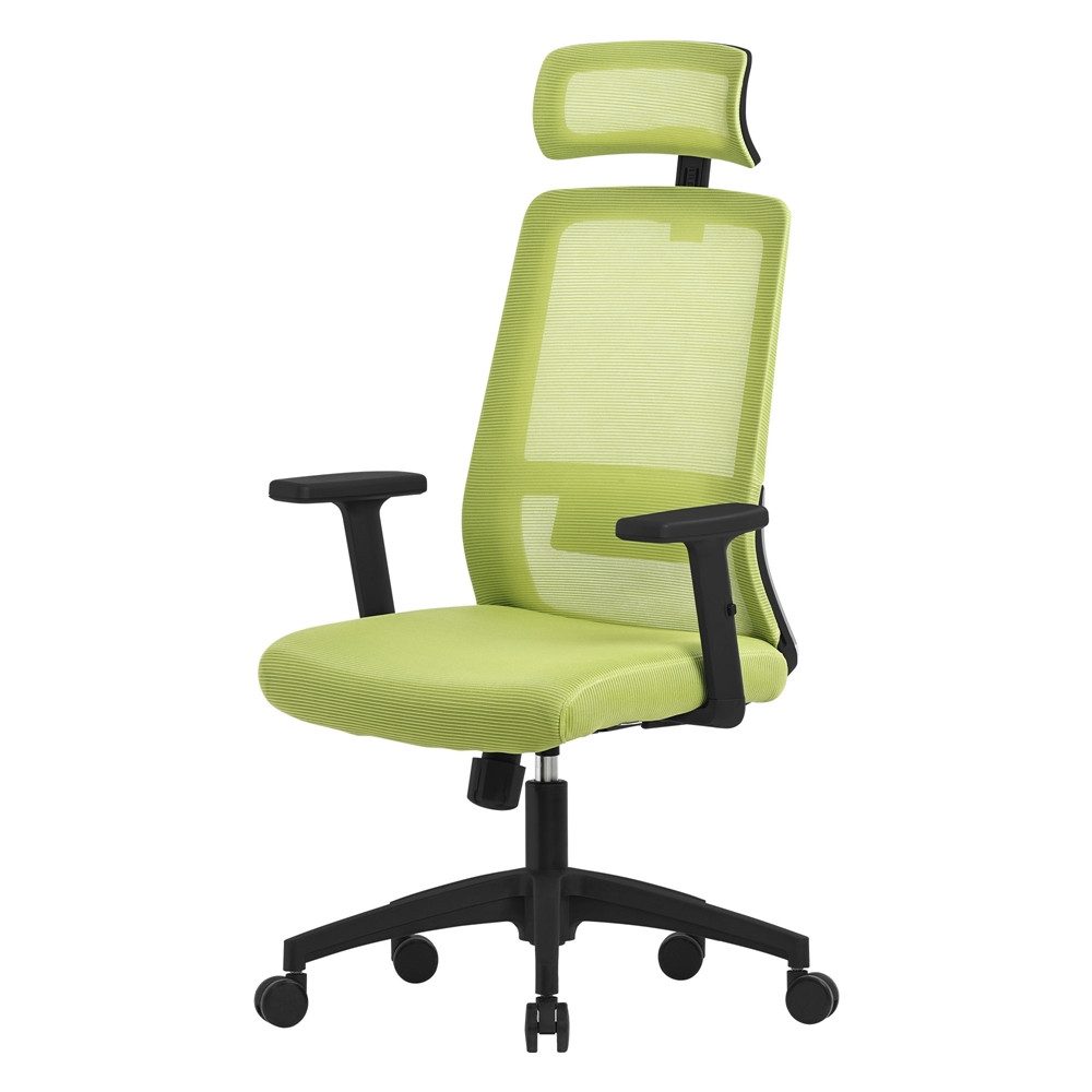 ML-DESIGN Bürostuhl Computerstuhl ergonomisch mit Verstellbarer Kopfstütze Gaming Stuhl, Schreibtischstuhl Grün mit mesh und Lendenwirbelstütze 68x66x123cm