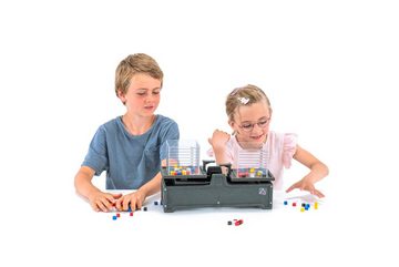 Wissner® aktiv lernen Lernspielzeug Tafelwaagensatz mit 2 Literboxen und Gewichtswürfel, Gewichte wiegen, RE-Wood®