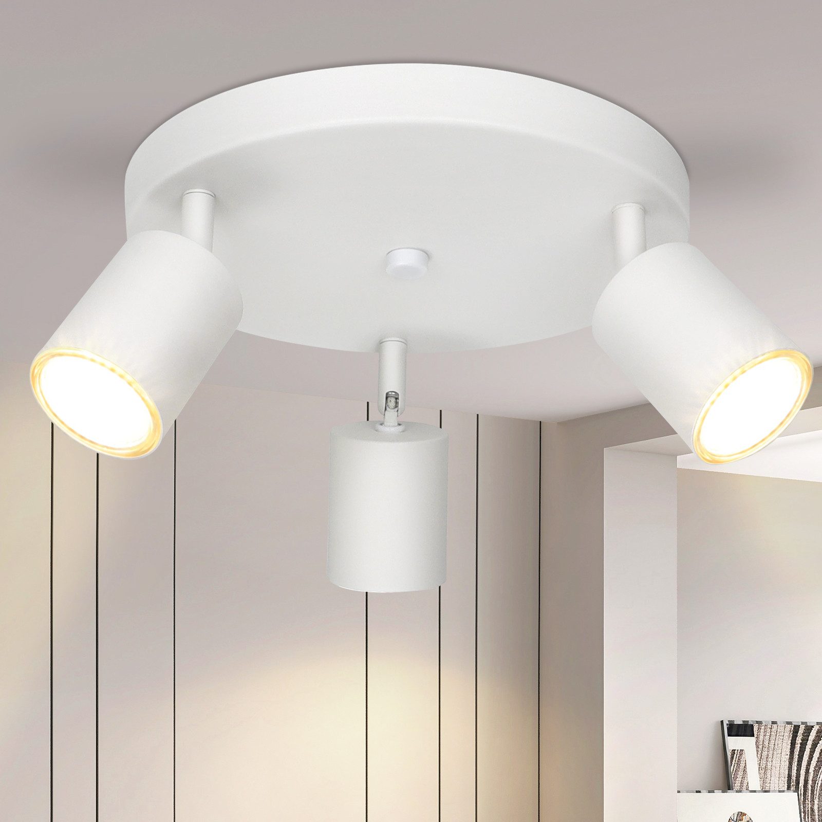 Nettlife LED Deckenstrahler 2/3/4 Flammig GU10 Weiß Deckenspot Wohnzimmer M günstig online kaufen