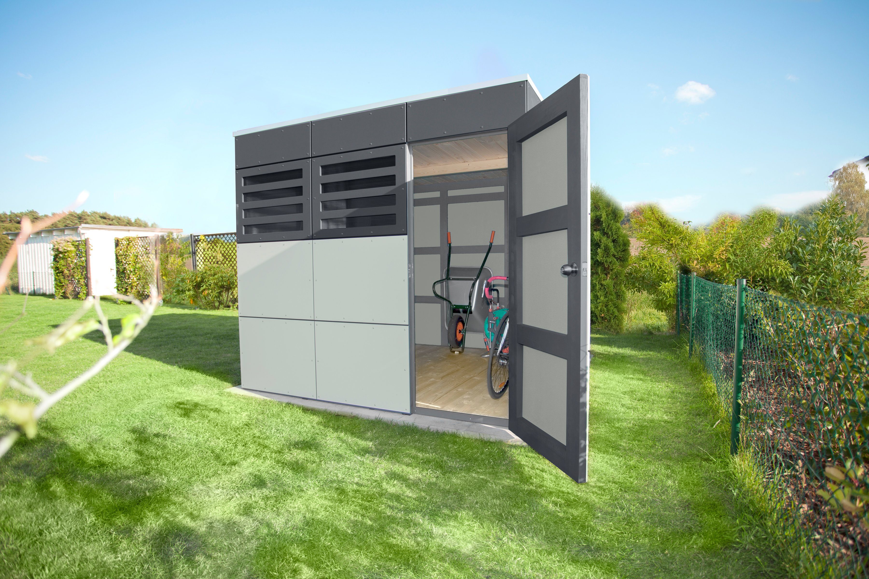 Skanholz Gartenhaus CrossCube Sydney 3, BxT: 253x253 cm