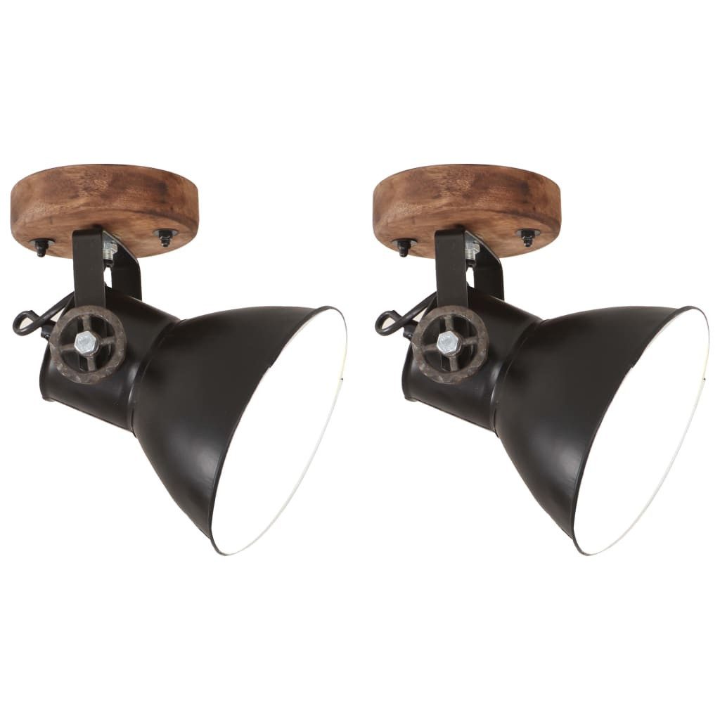 vidaXL Deckenleuchte Wand-/Deckenlampen Industriestil 2 Stk. günstig online kaufen