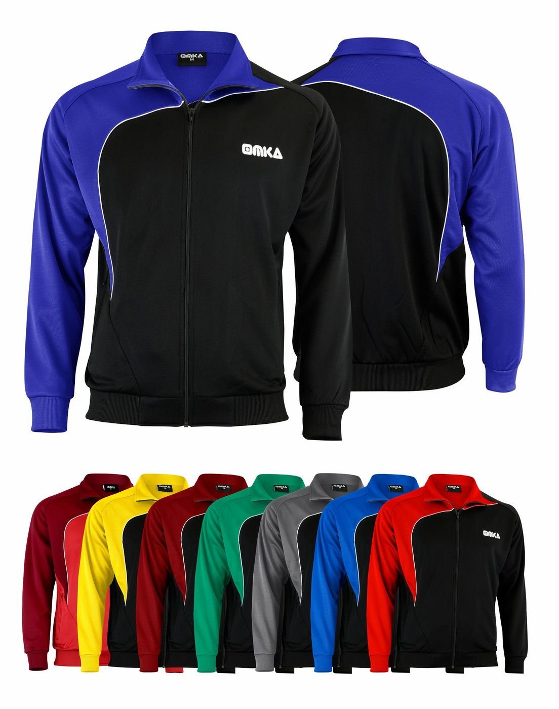 OMKA Trainingsjacke OK201J OMKA Optima Herren Trainingjacke Lila/Schwarz