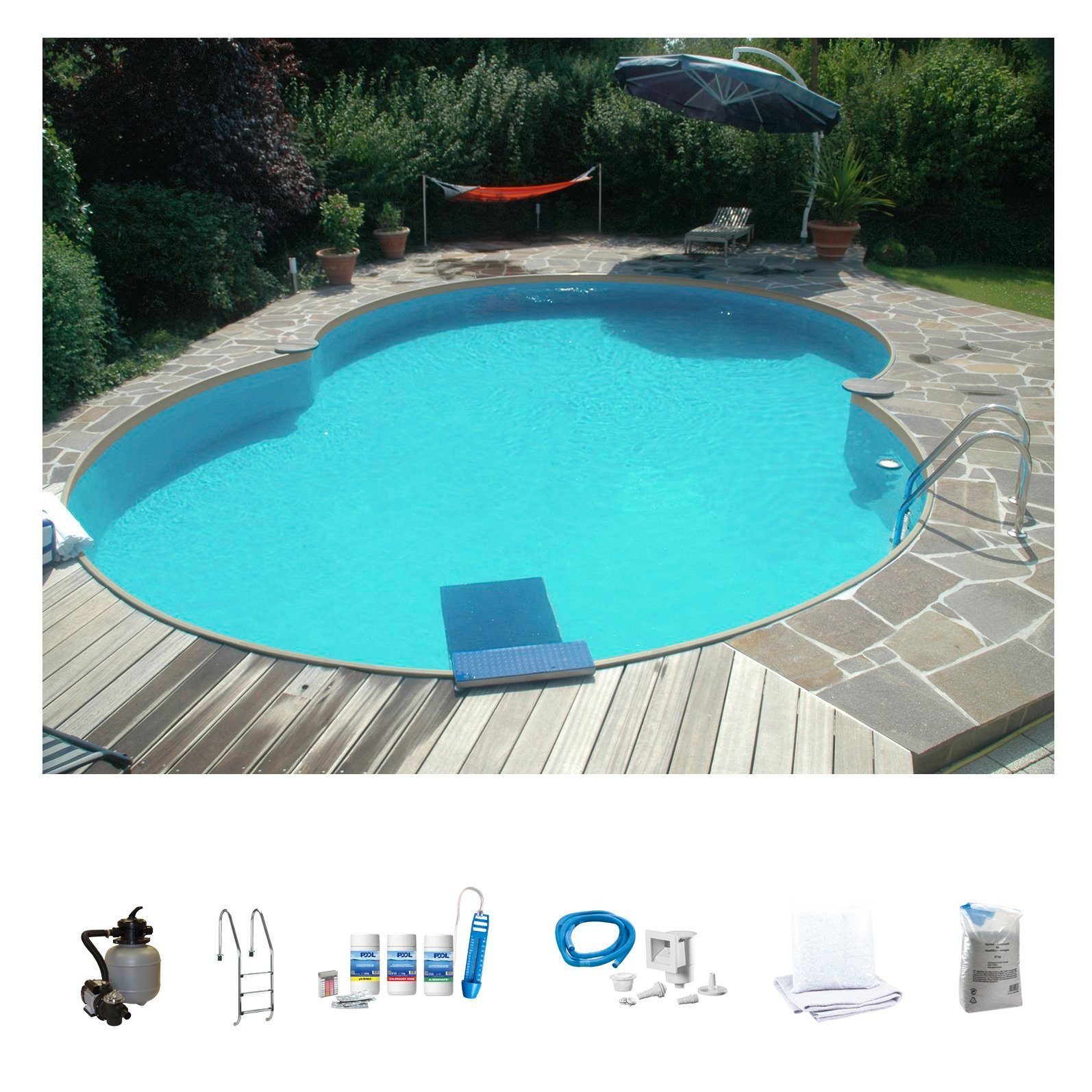 my POOL BWT Achtformpool SAMOA 3 (Komplett-Set, 7-tlg), in verschiedenen Größen erhältlich