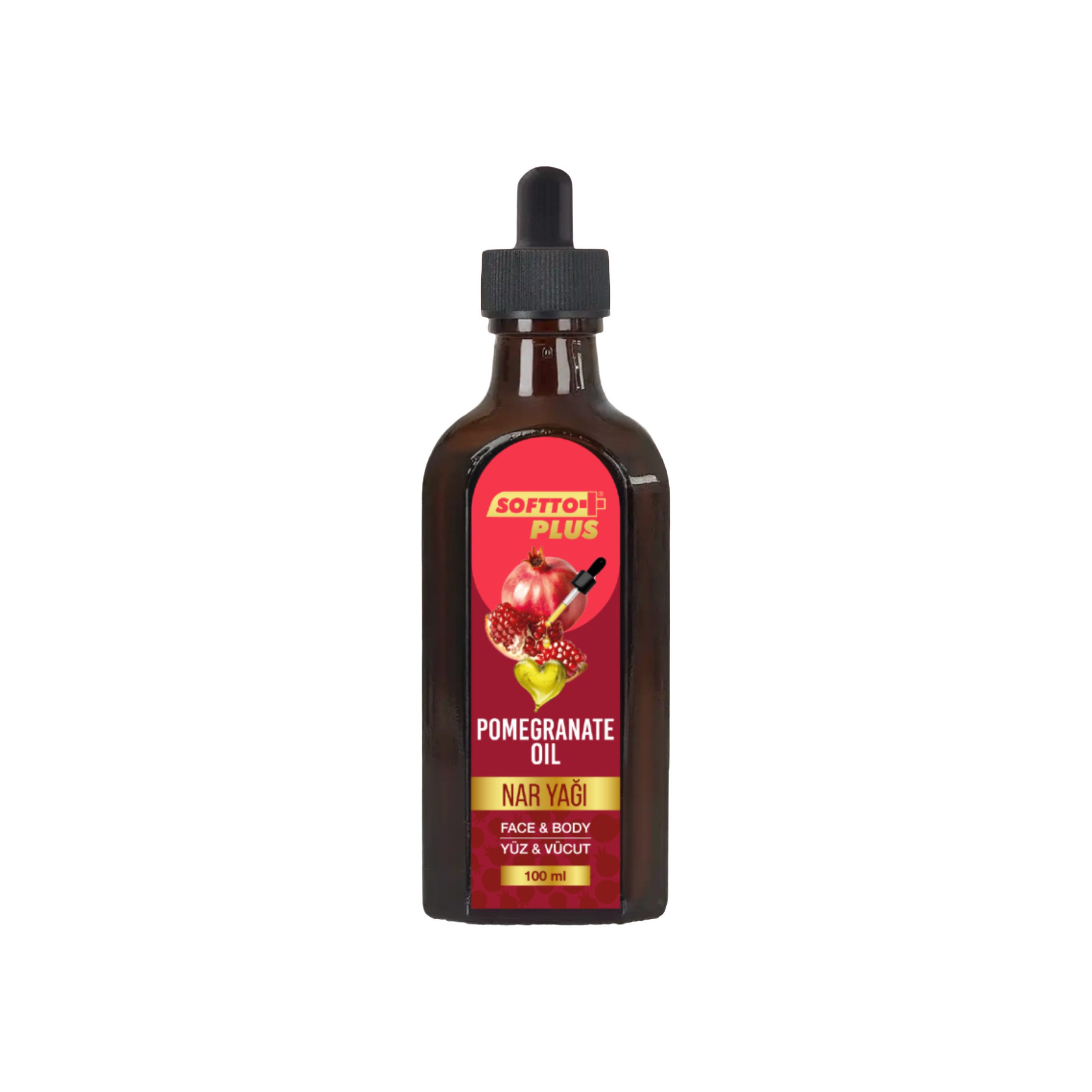 Softto Plus Gesichtsöl Softto+Plus Granatapfelöl - 100ml für Gesicht & Körper