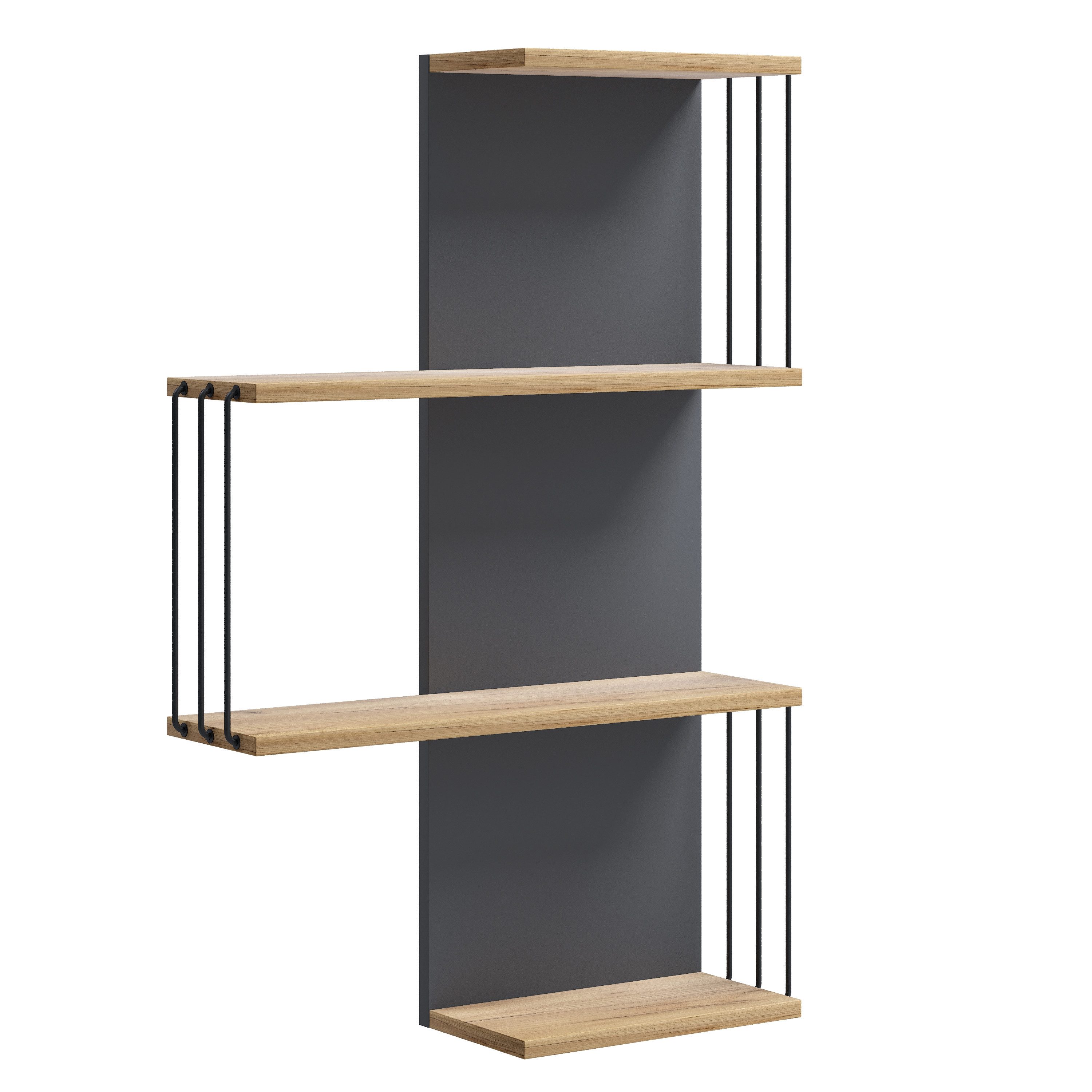 VCM Wandregal Holz Wandregal Hängeregal Regal Dolira L