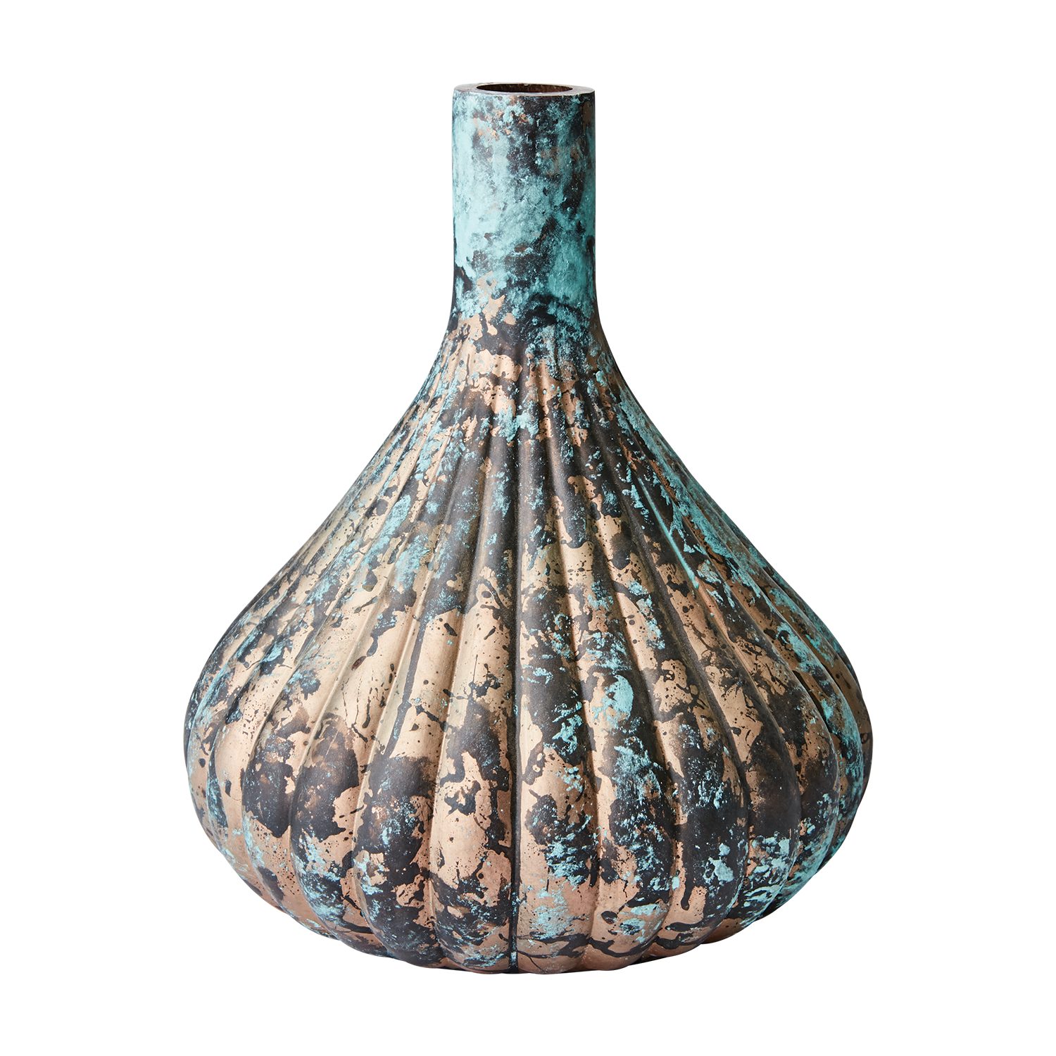 AFFARI OF SWEDEN Dekovase »Affari of Sweden MAGNOLIA Vase L Türkis/kupfer,  D26cm, Dekoration, Dekovase, Tischvase« online kaufen | OTTO