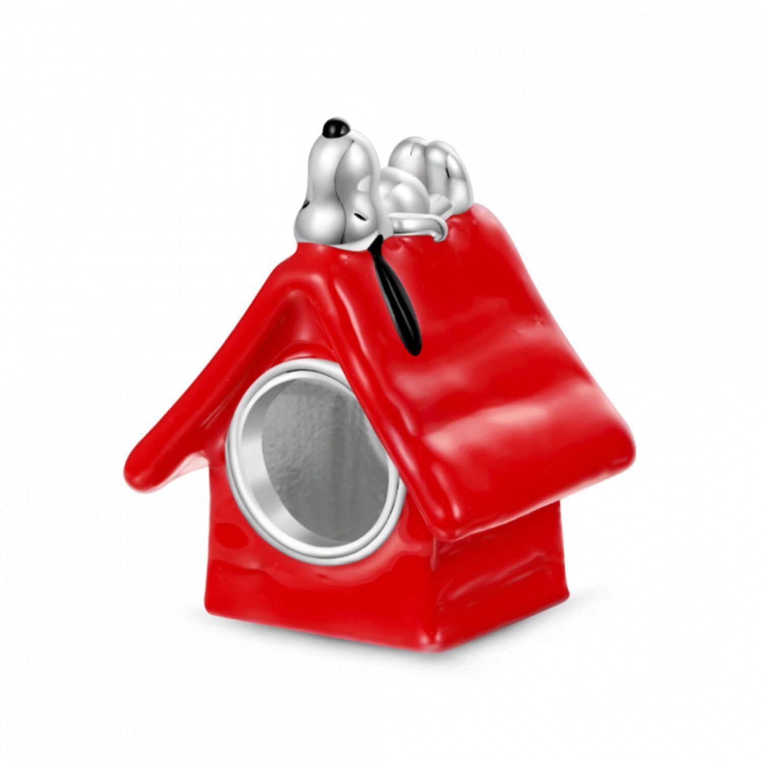 Gnoce Bead Gnoce Charm Snoopy mit Hütte IGC062 Silber