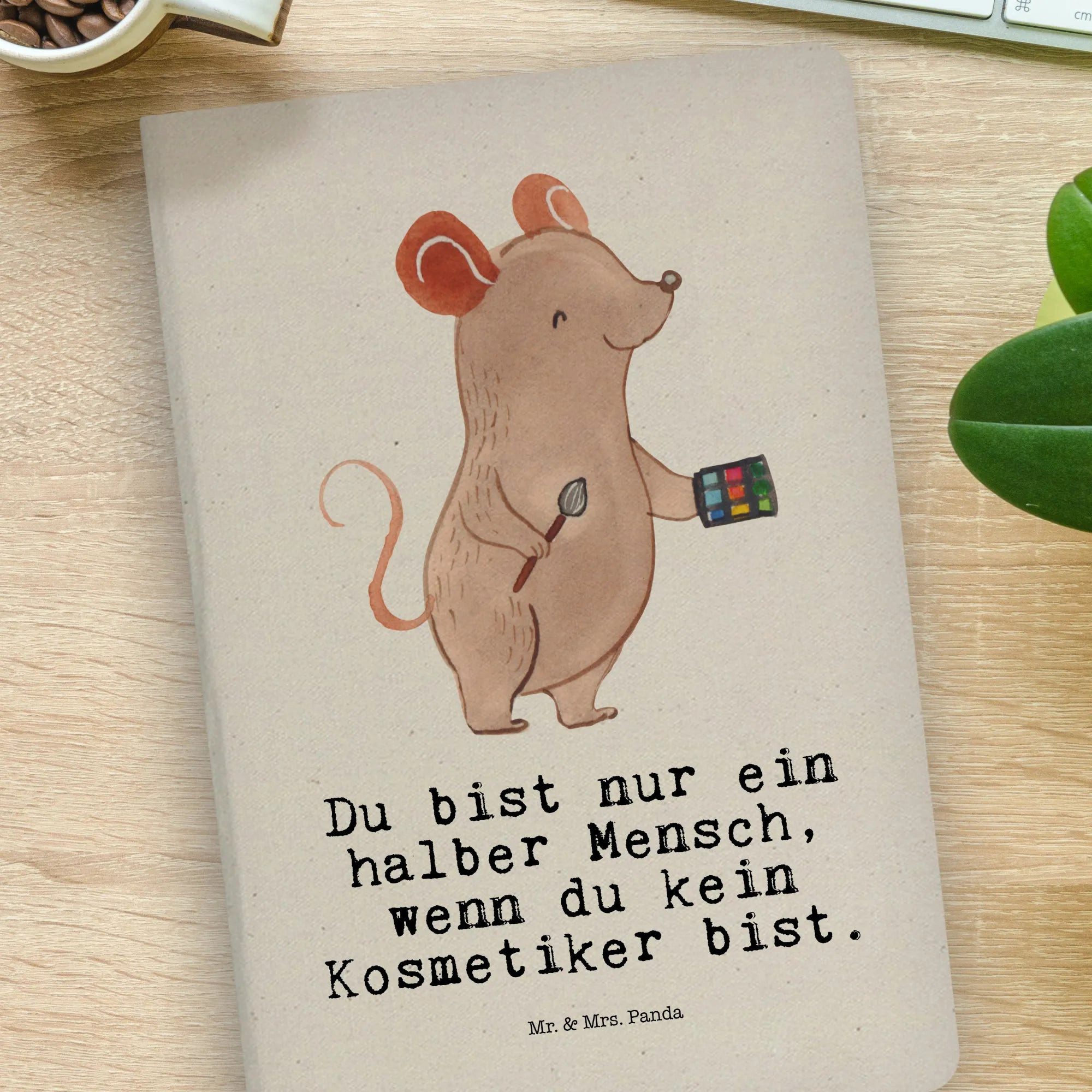 Thumbnail - Mr. & Mrs. Panda Notizbuch Kosmetiker Herz - Transparent - Geschenk, Wellnessgeschenk, Kosmetiks Mr. & Mrs. Panda, Kreat...