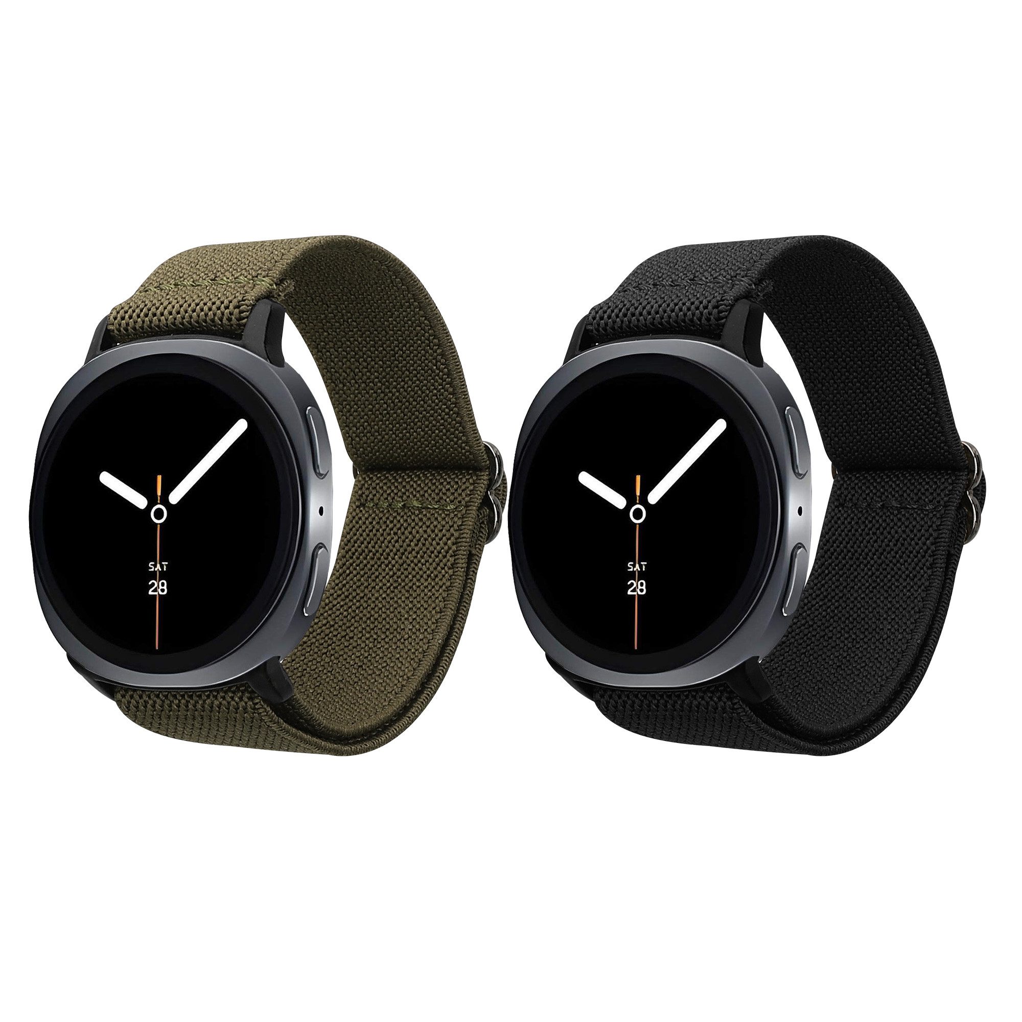 kwmobile Smartwatch-Armband 2x Uhrenarmband für Samsung Galaxy Watch 8 Galaxy / Galaxy Watch 8, Fitnesstracker Band Set aus Nylon - Ersatzarmband Smartwatch