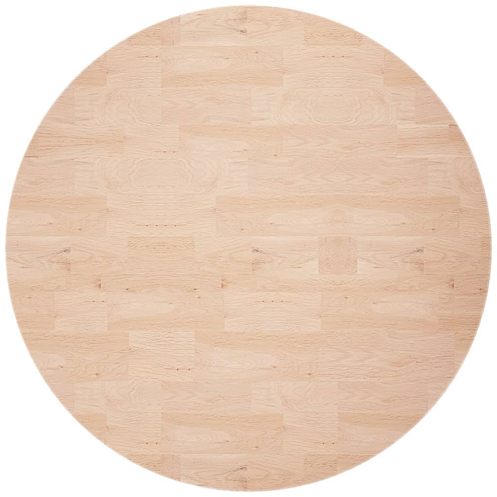 vidaXL Tischplatte Runde Tischplatte Ø80x4 cm Unbehandeltes Massivholz Eiche (1 St)