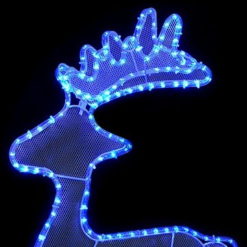 vidaXL Dekolicht Rentier Weihnachtsdekoration mit Mesh 306 LEDs 60x24x89 cm