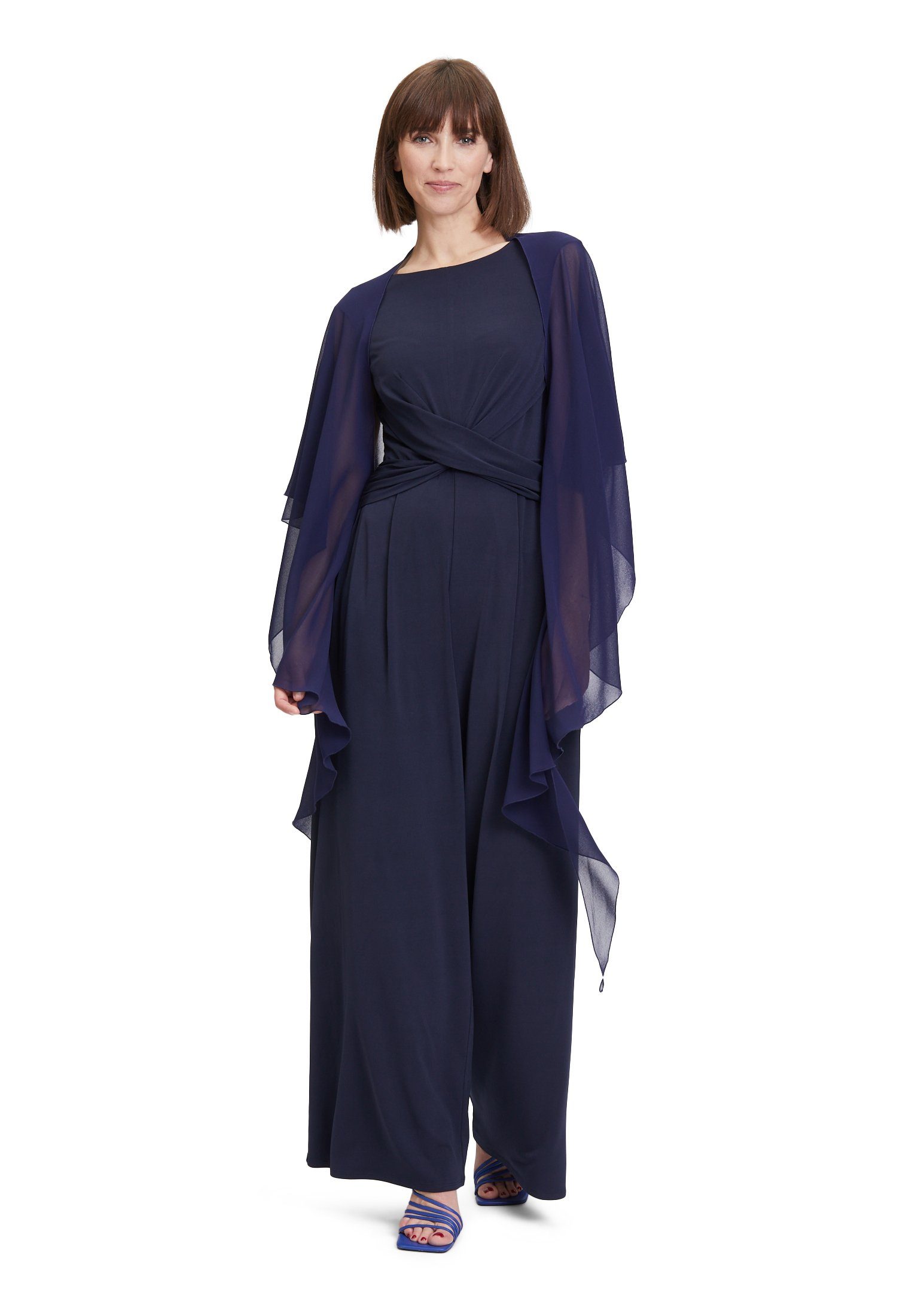 Vera Mont Modeschal mit Knöpfen, Material dunkelblau