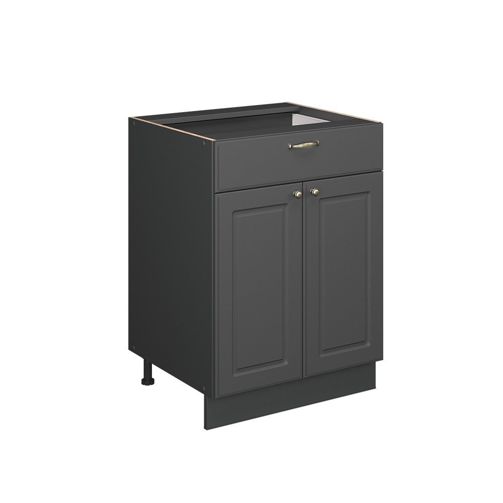 Vicco Unterschrank Fame-Line, Anthrazit-Gold Landhaus/Anthrazit, 60 günstig online kaufen